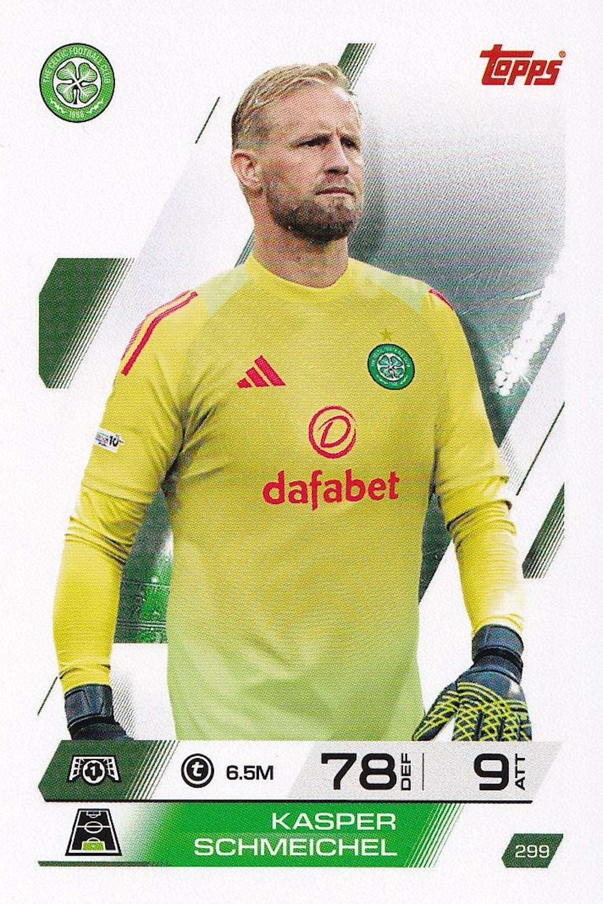 Kasper Schmeichel Base Card #299 - Topps Match Attax 25/26 (2025/2026) Celtic FC