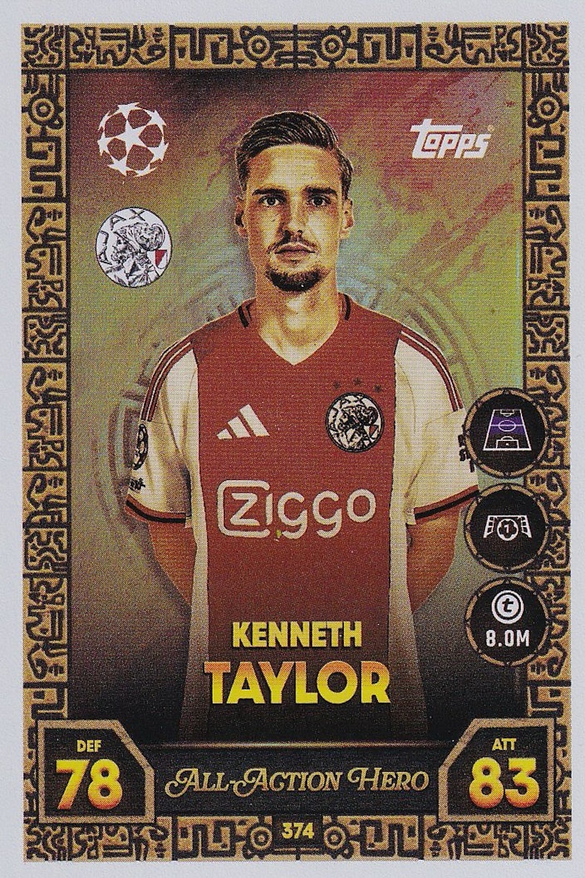 Kenneth Taylor All Action Hero Card #374 - Topps Match Attax 25/26 (2025/2026)