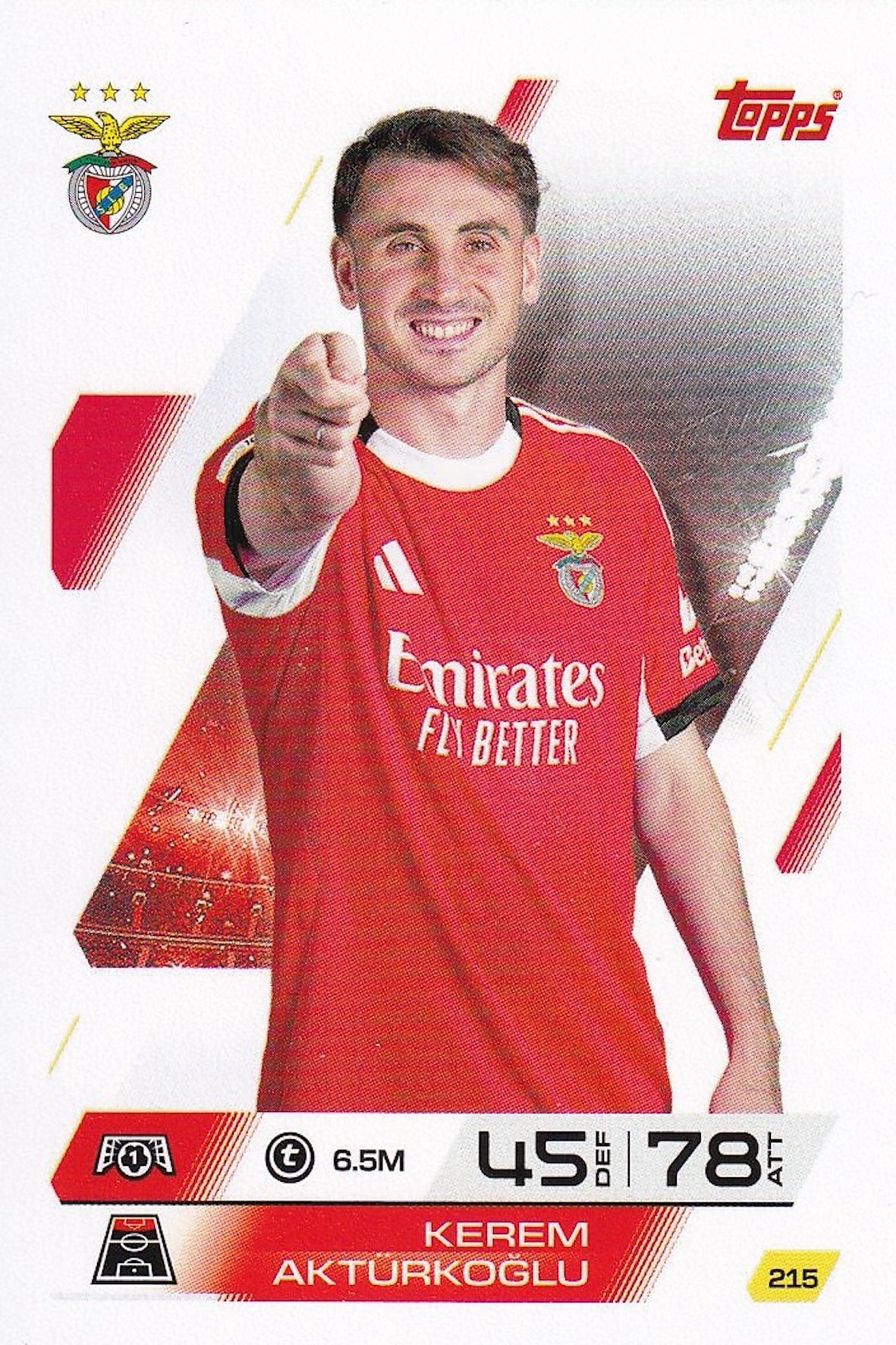 Kerem Aktürkoğlu Base Card #215 - Topps Match Attax 25/26 (2025/2026)
