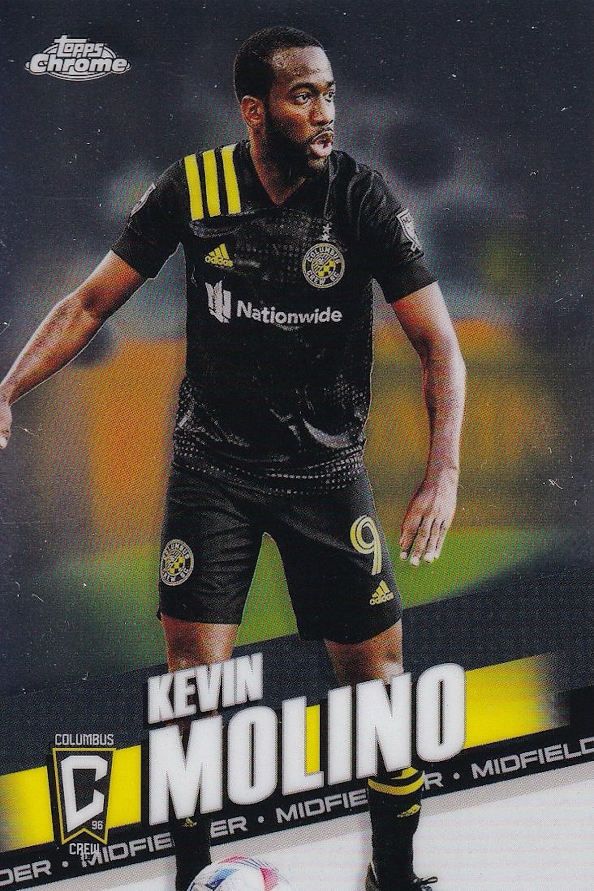 Kevin Molino Base Card #58 - Topps Chrome 2022 MLS - Columbus Crew