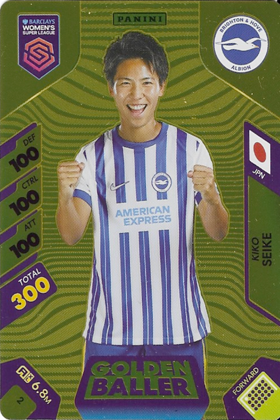 Kiko Seike Golden Baller #2 - WSL 2025 Women's Super League - Panini Adrenalyn XL - Brighton Hove Albion