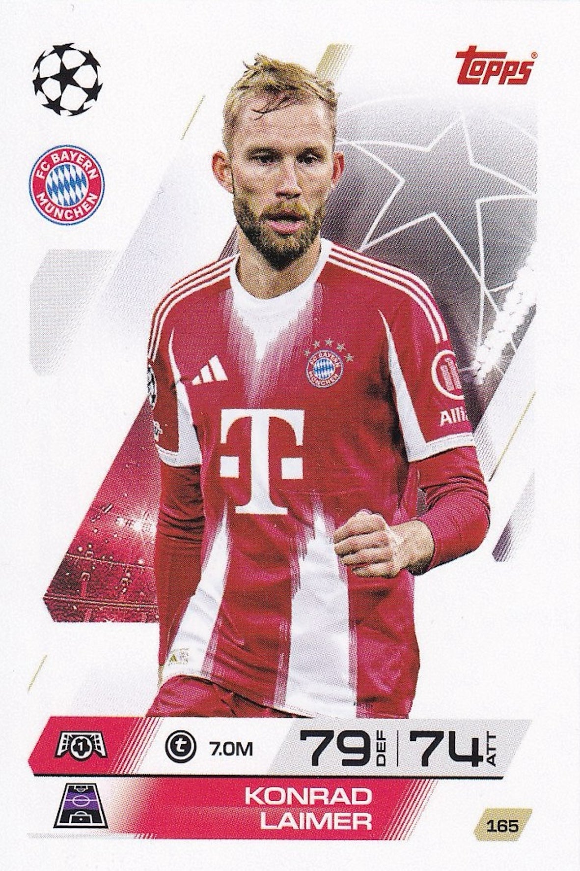 Konrad Laimer Base Card #165 - Topps Match Attax 25/26 (2025/2026) Bayern Munich