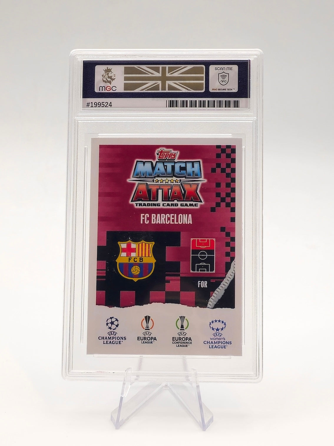 Lamine Yamal Breakthrough Baller Card #221 - 2023 Topps Match Attax FC Barcelona MGC 9 Graded
