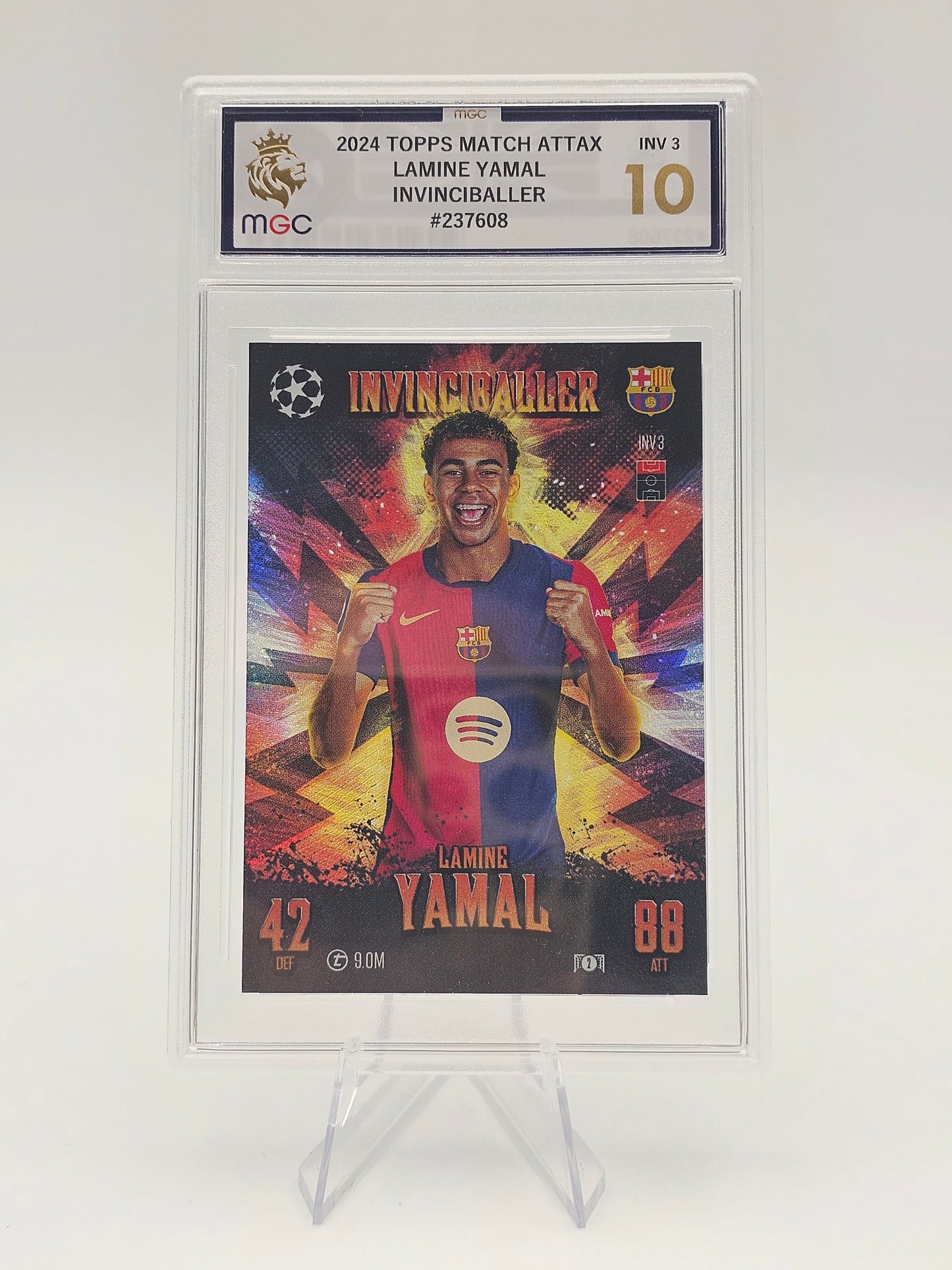 Lamine Yamal, Graded Topps Match Attax EXTRA 24/25, Invinciballer MGC 10, Card #INV3 FC Barcelona