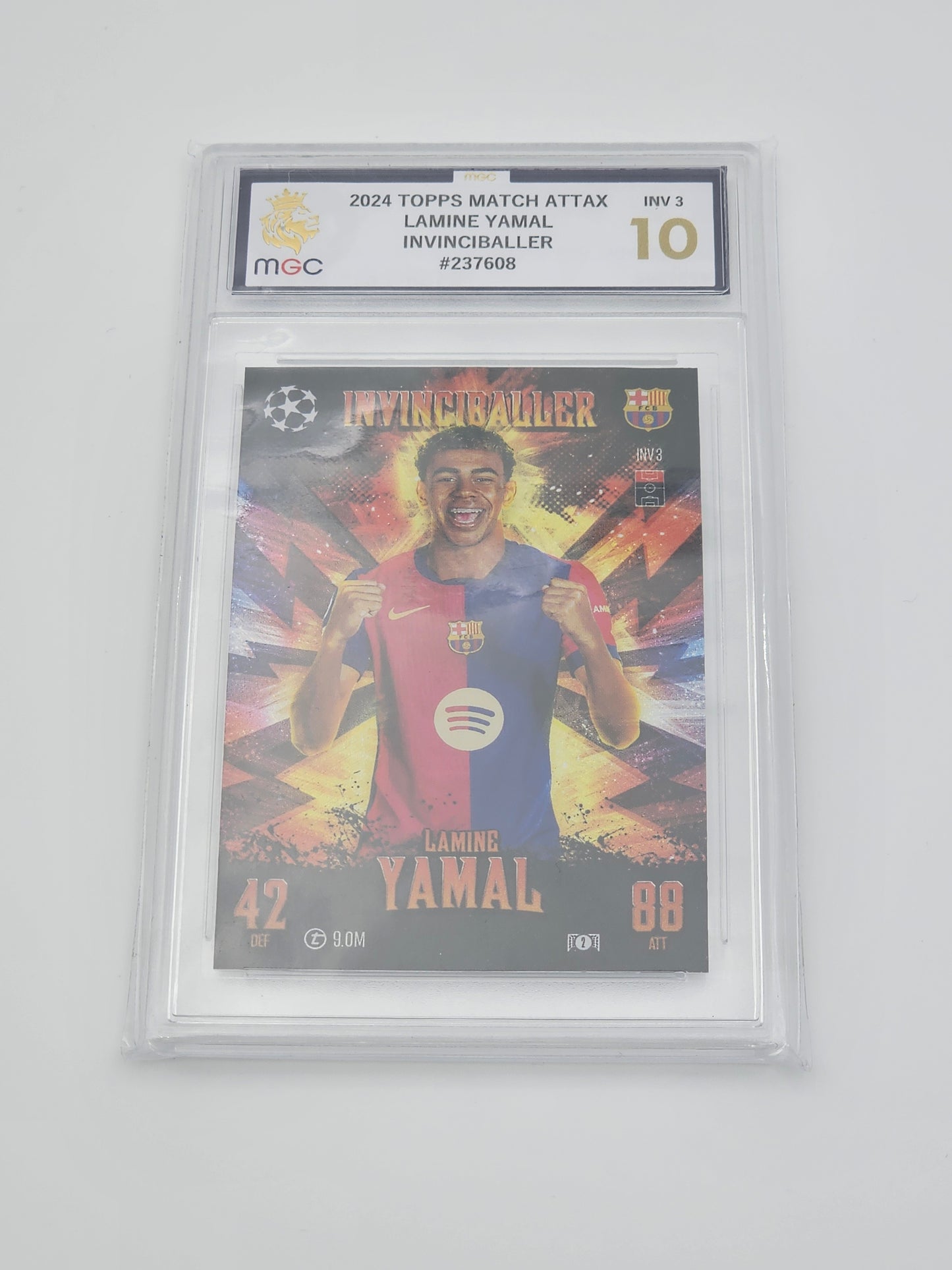 Lamine Yamal, Graded Topps Match Attax EXTRA 24/25, Invinciballer MGC 10, Card #INV3 FC Barcelona