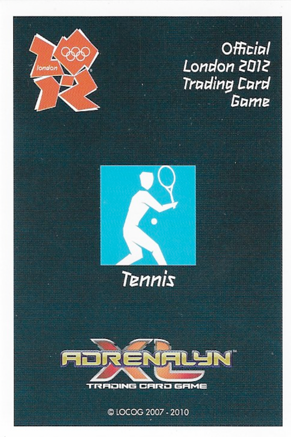 Laura Robson Base Card No 221 - London 2012 Olympic Games Panini Adrenalyn XL (Back of card)