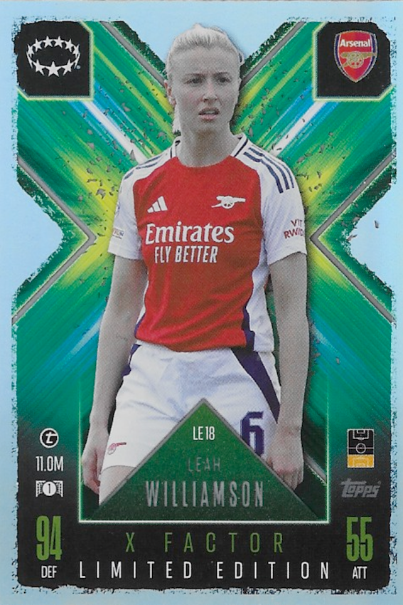 Leah Williamson X Factor Limited Edition Card #LE18 - Topps Match Attax EXTRA 24/25 (2024/2025)