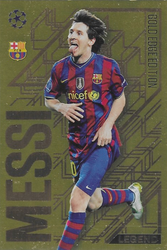 Lionel Messi Gold Edge Festive Card GE 10 - Topps Match Lionel Messi Gold Edge Festive Card GE 10 - Topps Match