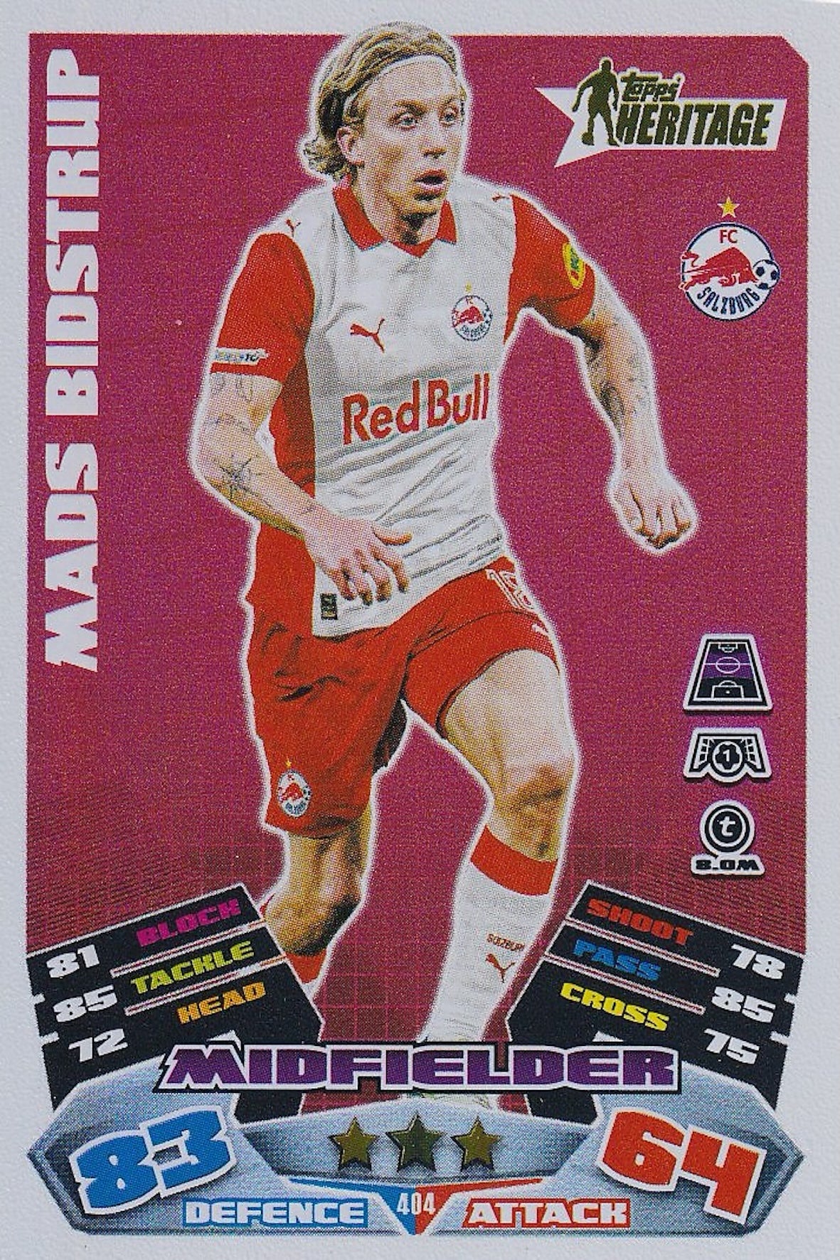 Mads Bidstrup Heritage Card #404 - Topps Match Attax 25/26