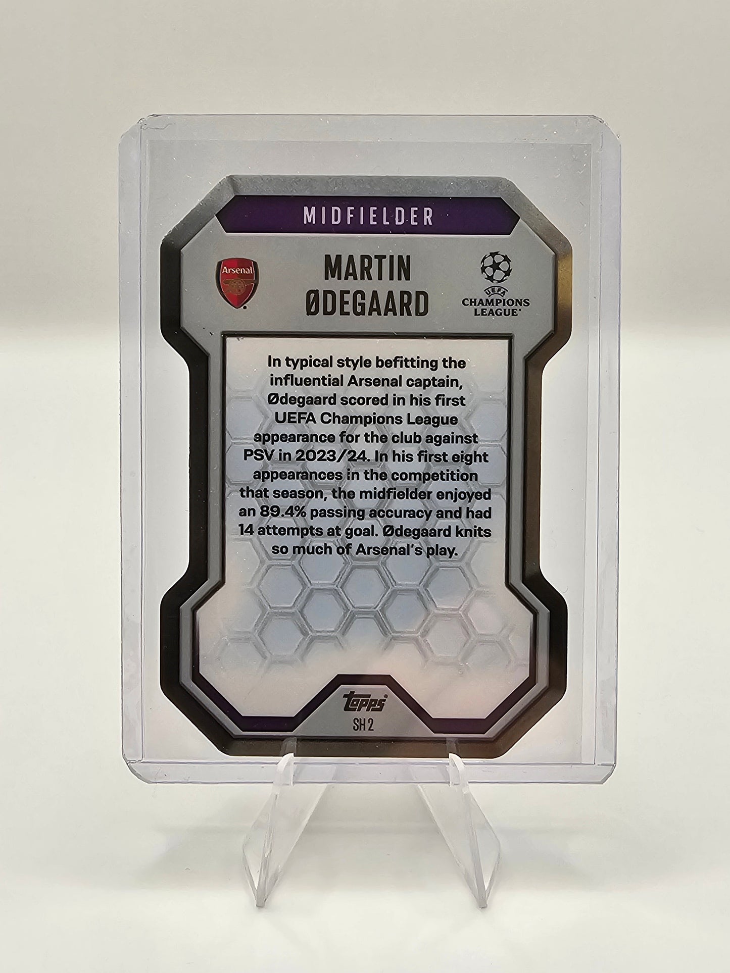 Martin Odegaard Chrome Shield Card Number #SH2 - Topps Match Attax 2024 2025