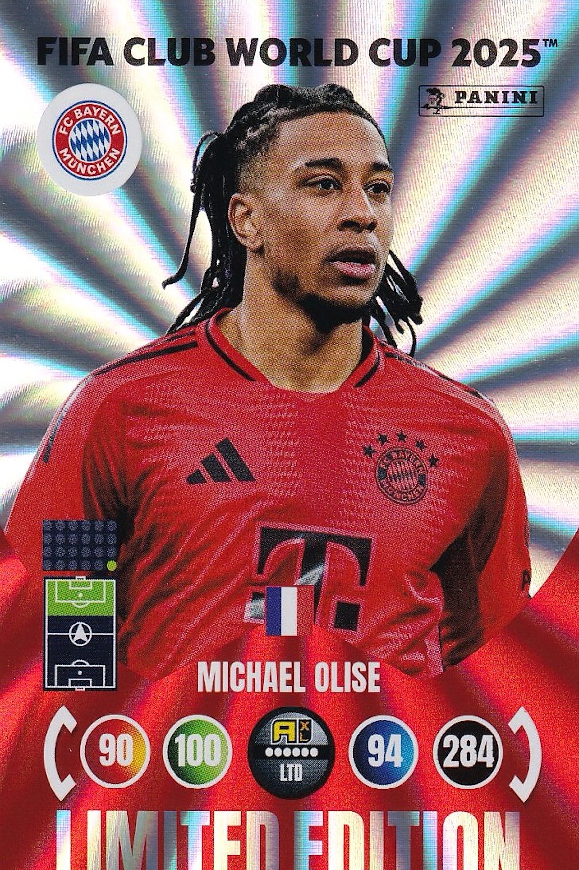 Michael Olise Limited Edition Card - FIFA Club World Cup 2025, Panini Adrenalyn XL