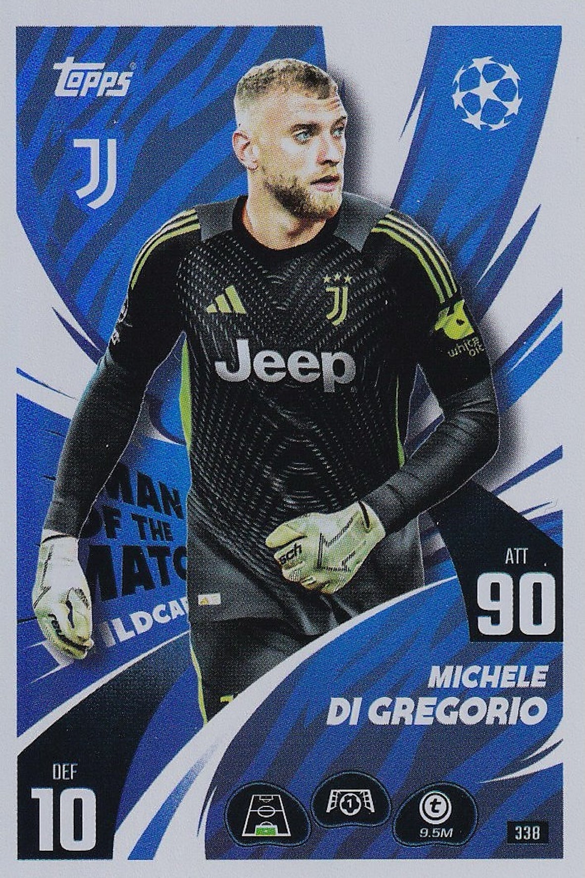 Michele Di Gregorio Man of the Match Wildcard #338 - Topps Match Attax 25/26 (2025/2026) - Juventus