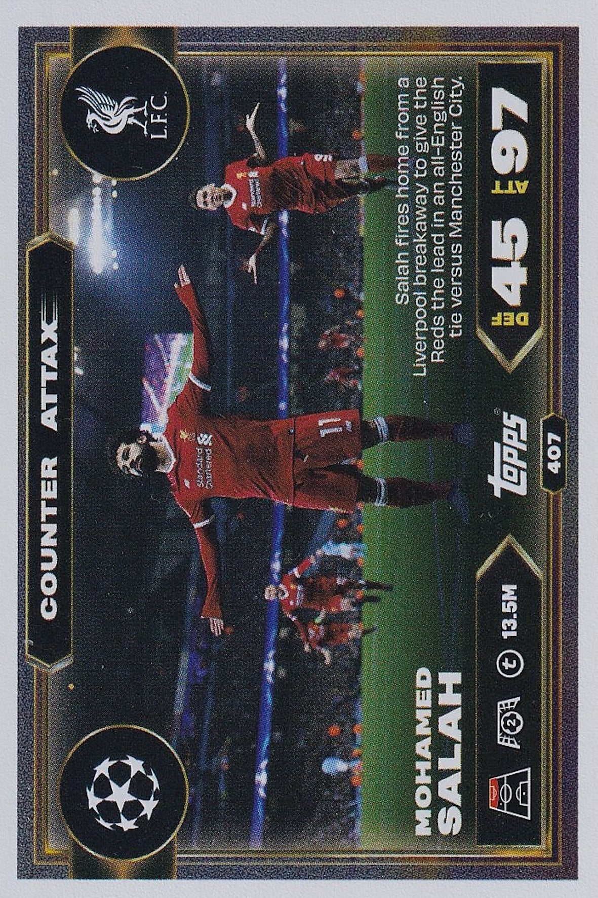 Mohamed Salah Counter Attax Card #407 - Topps Match Attax 25/26 (2025/2026) Liverpool