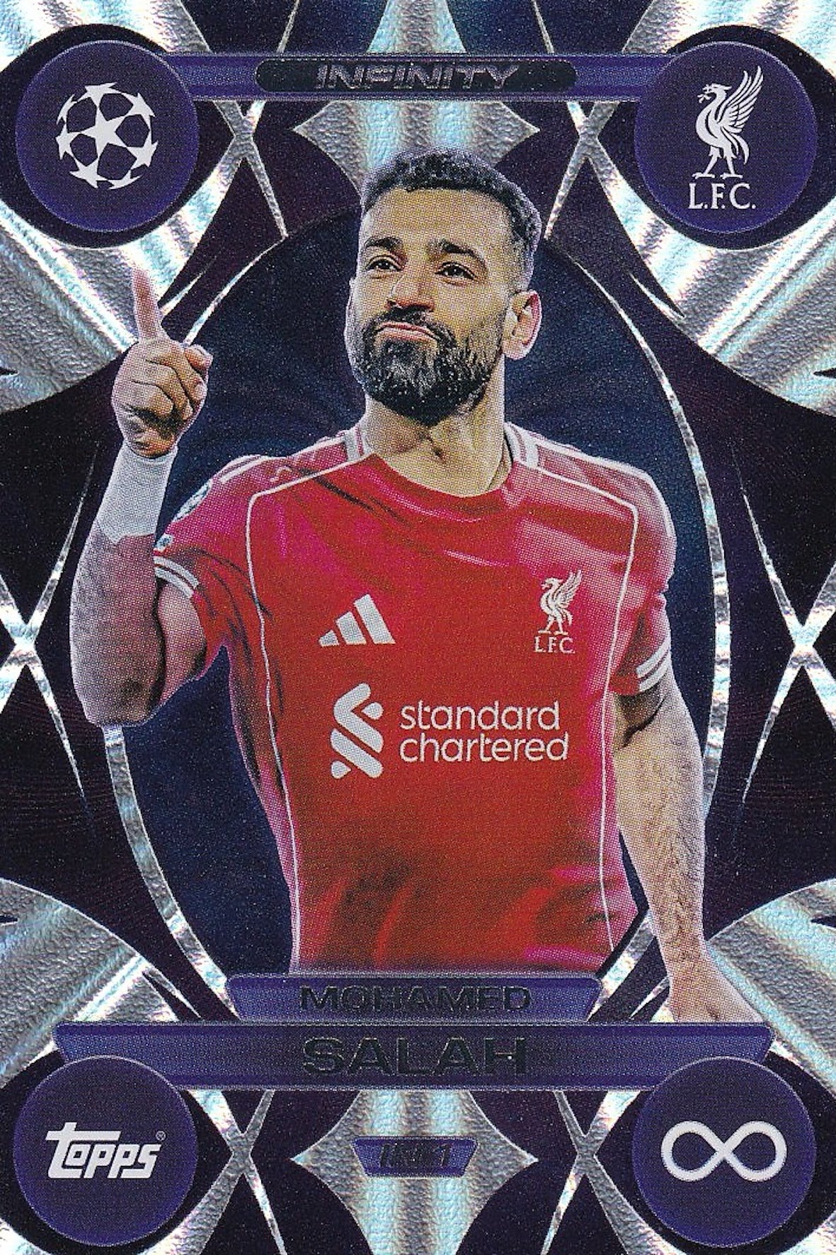 Mohamed Salah Infinity Card #IN1 Topps Match Attax 25/26 (2025/2026), Liverpool, Champions League