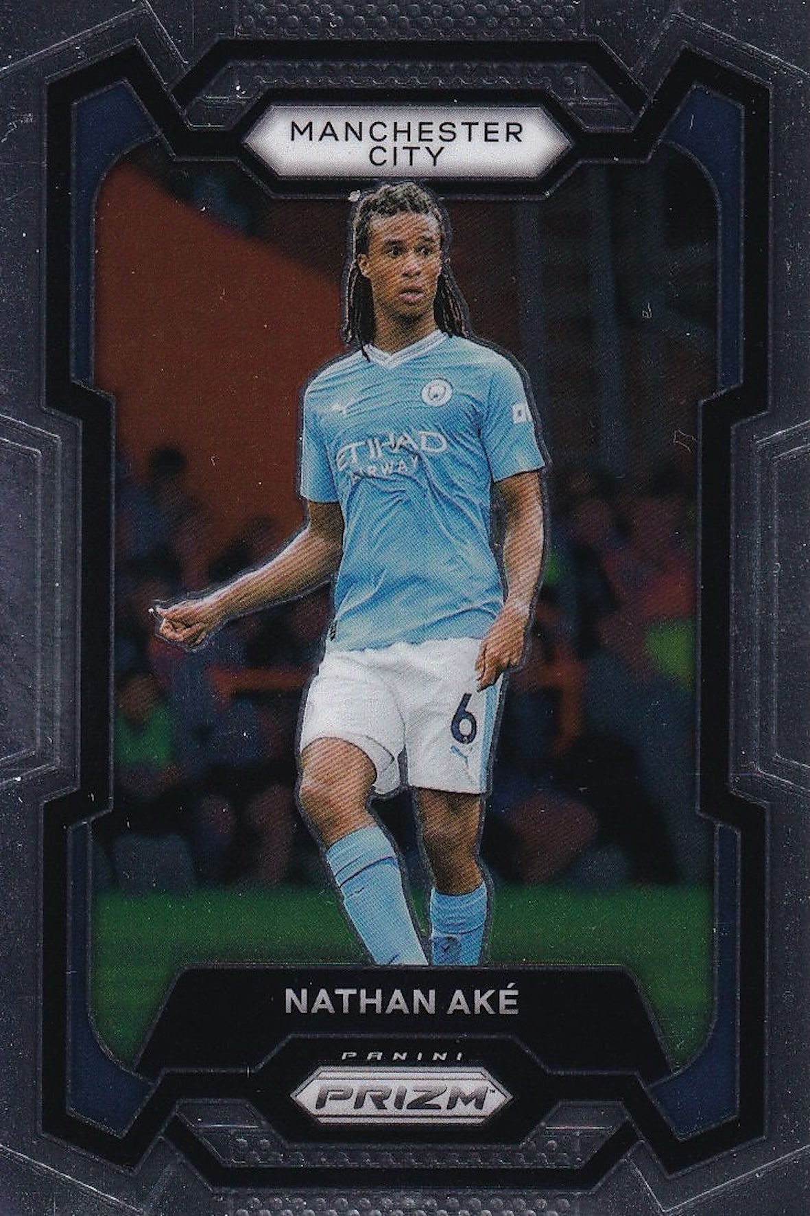 Nathan Ake Base Card #10 - 2023-24 Panini Prizm Premier League Soccer - Manchester City