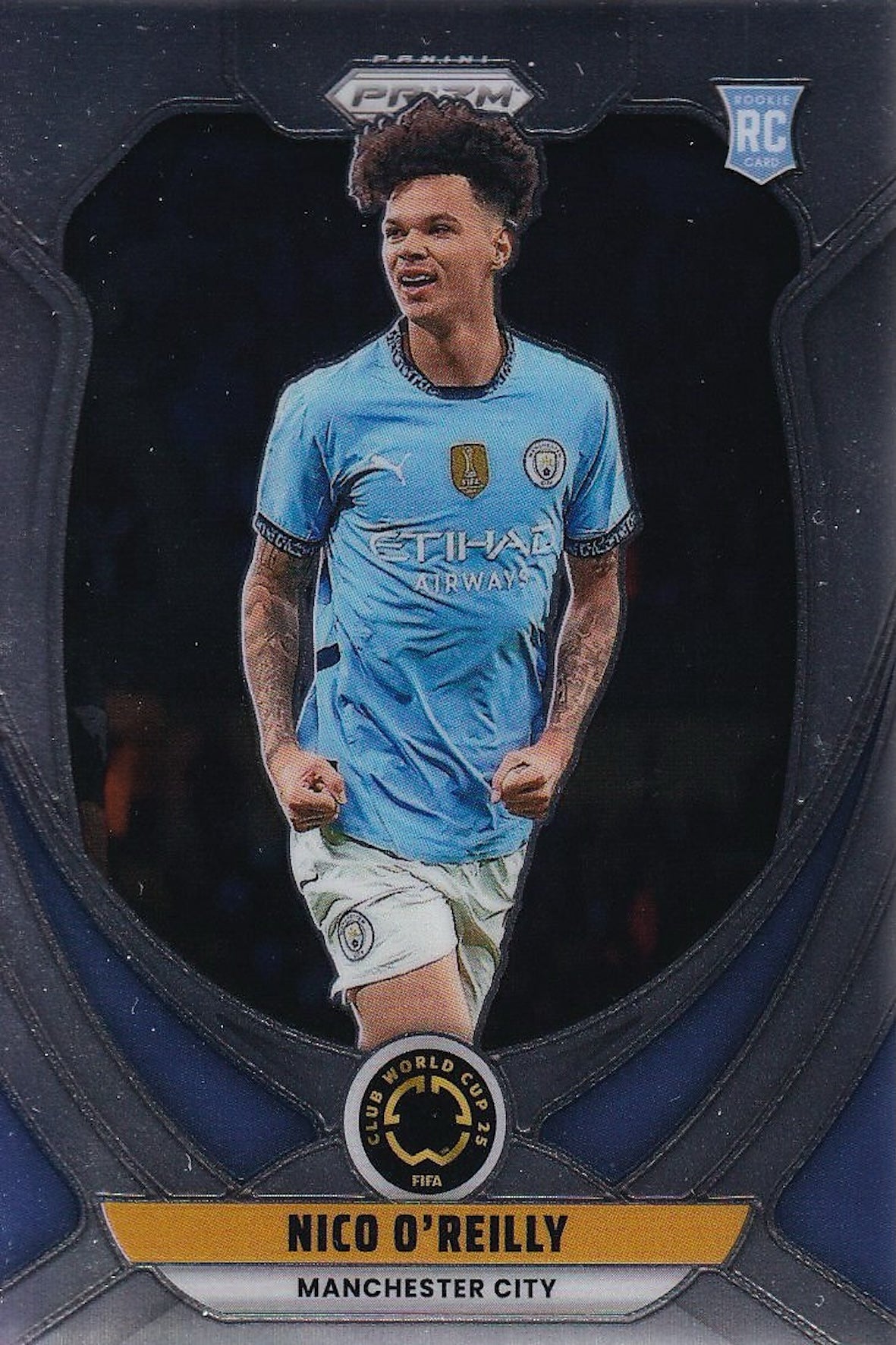 Nico O'Reilly 2025 Panini Prizm FIFA Club World Cup Base Rookie Card #134 Manchester City