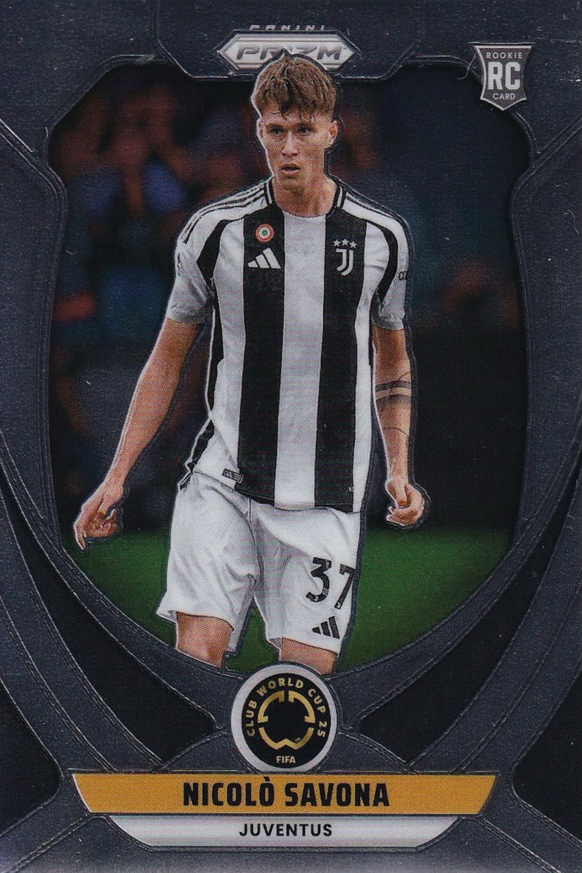 Nicolo Savona Rookie (RC) Base Card #123 - Panini Prizm FIFA Club World Cup 25 (2025) - Juventus