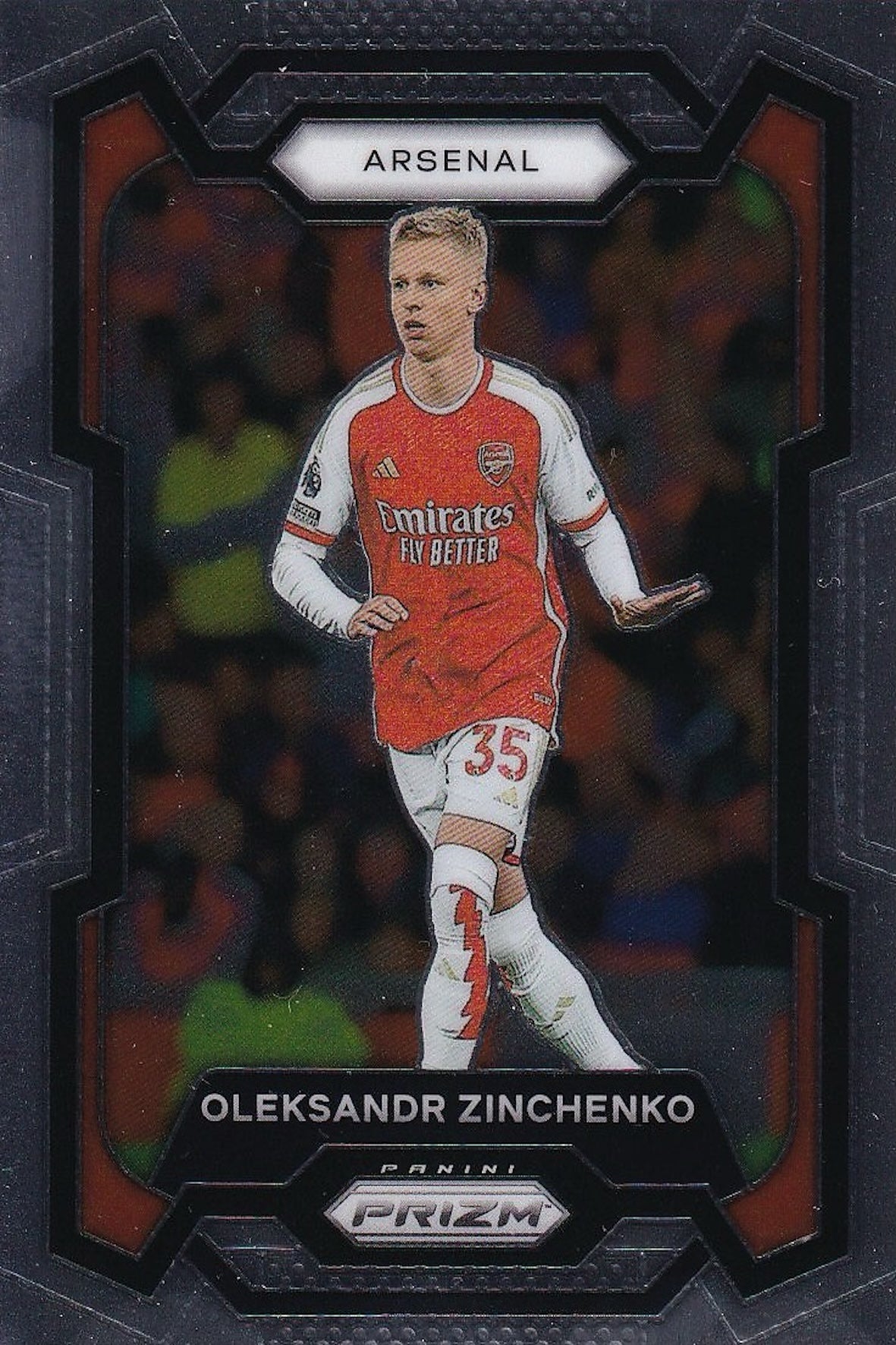 Oleksandr Zinchenko Base Card #36 - Panini Prizm Premier League 2023-24 - Arsenal FC