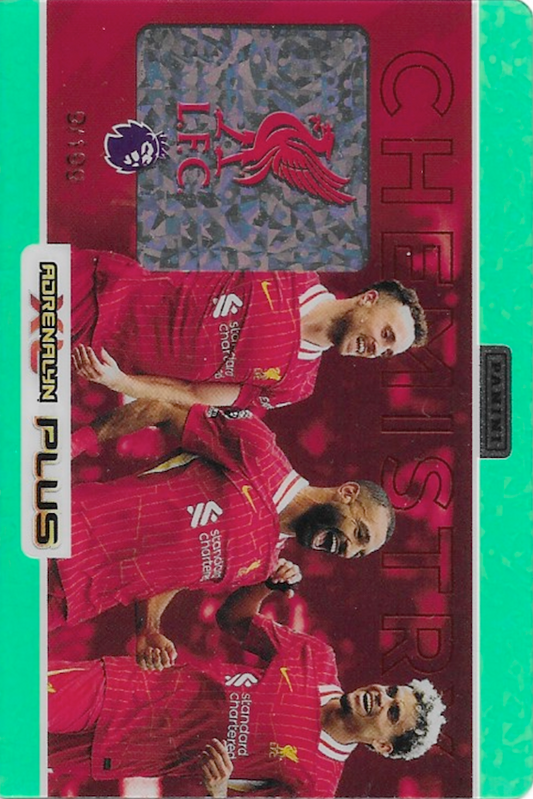 Panini Adrenalyn XL Plus 2025 Liverpool Chemistry Green Parallel 9/199 Card MINT