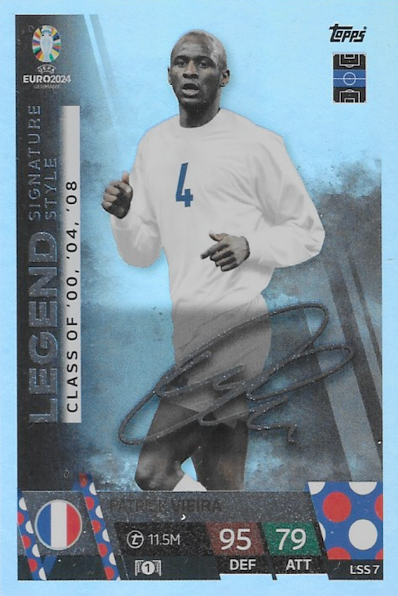 Patrick Vieira Legend Signature Style Card Number LSS 7 - Topps Match Attax Euro 2024
