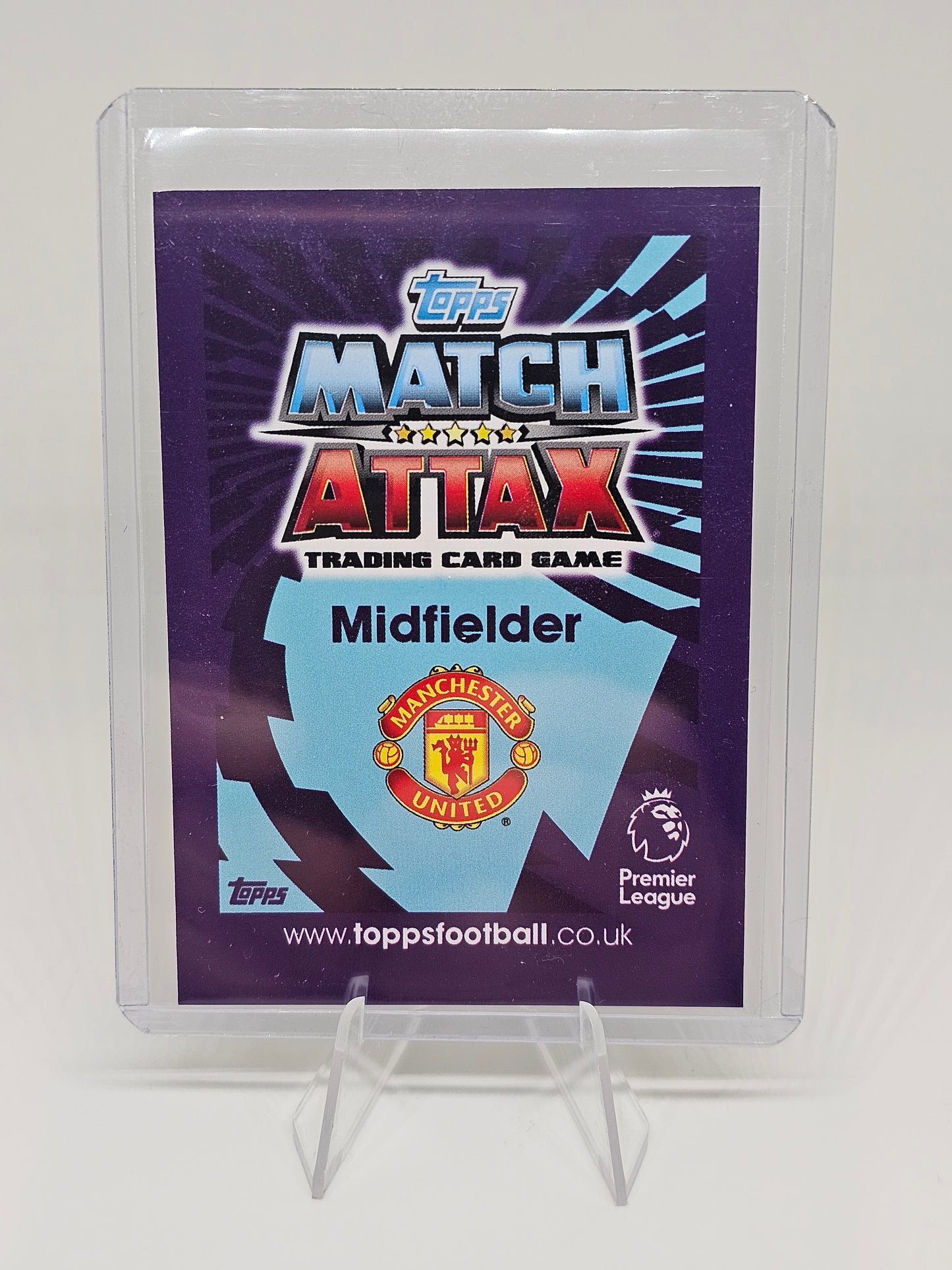 Paul Pogba 100/Hundred Club Card #468 - Topps Match Attax 2016/2017 (Man Utd) - Back of card