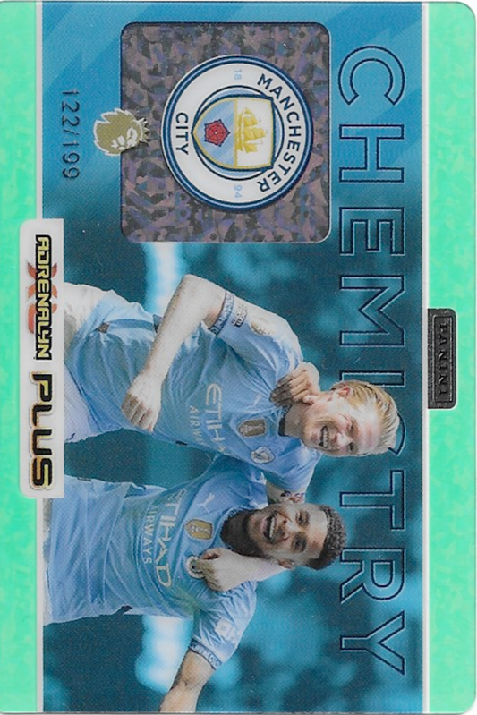 RARE Man City Green Chemistry Numbered Card 122/199 - 2025 Adrenalyn XL PLUS Ltd