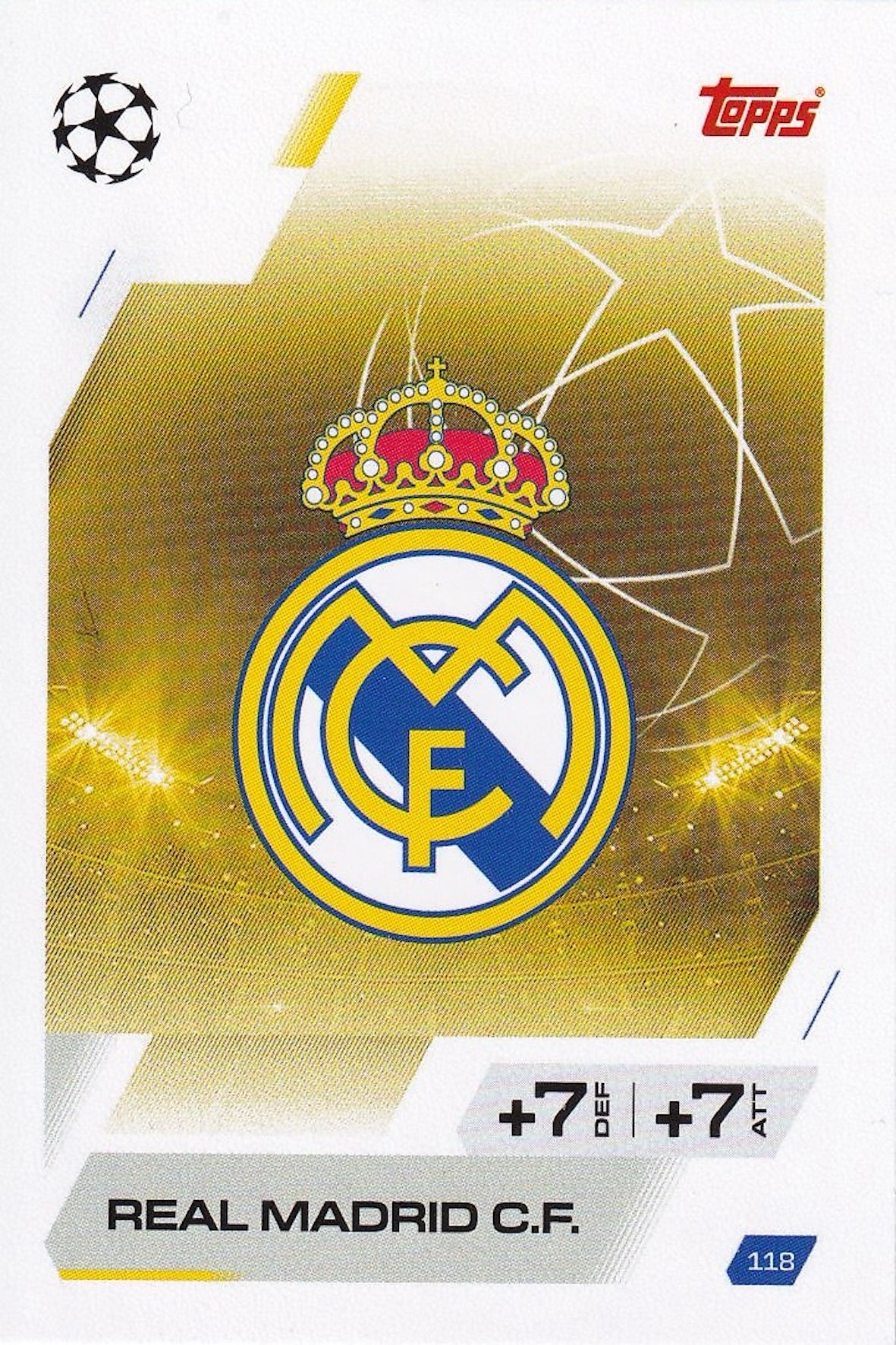 Real Madrid C.F. Club Badge/Crest Card #118 - Topps Match Attax 25/26 (2025/2026)