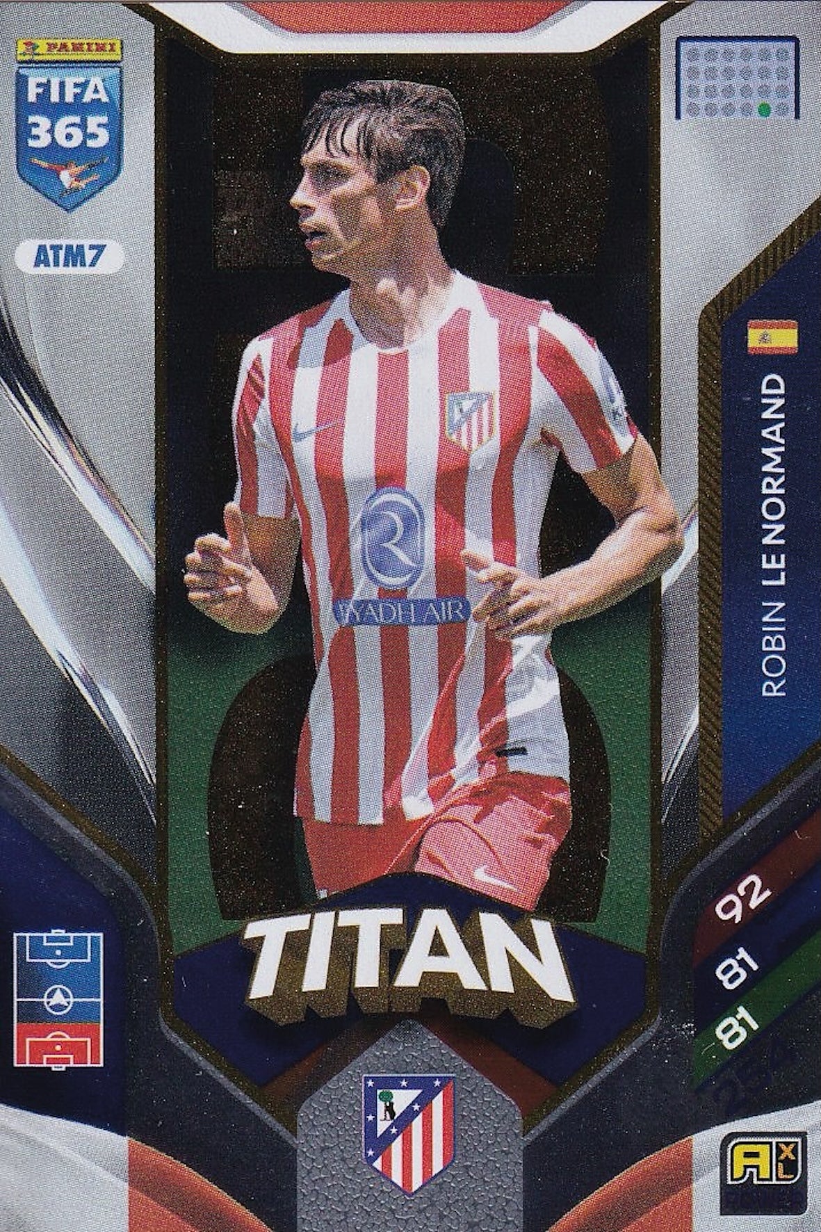 Robin Le Normand Titan Card #ATM7 - Panini Adrenalyn XL FIFA 365 2026