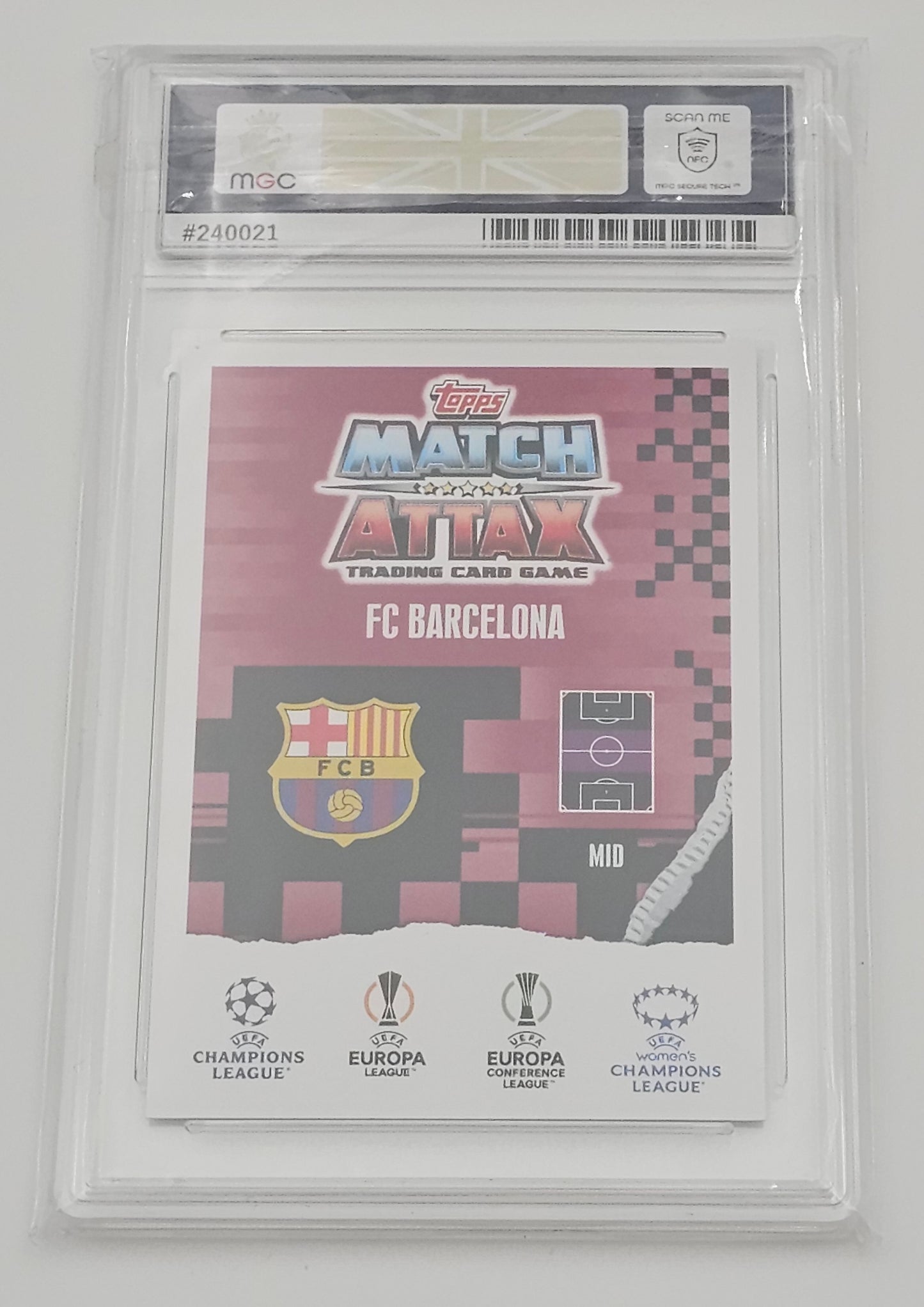Ronaldinho, Match Attax Extra 2023/2024, 100 Club Legend Trading Card #336, Topps, Barcelona, MGC Graded 9