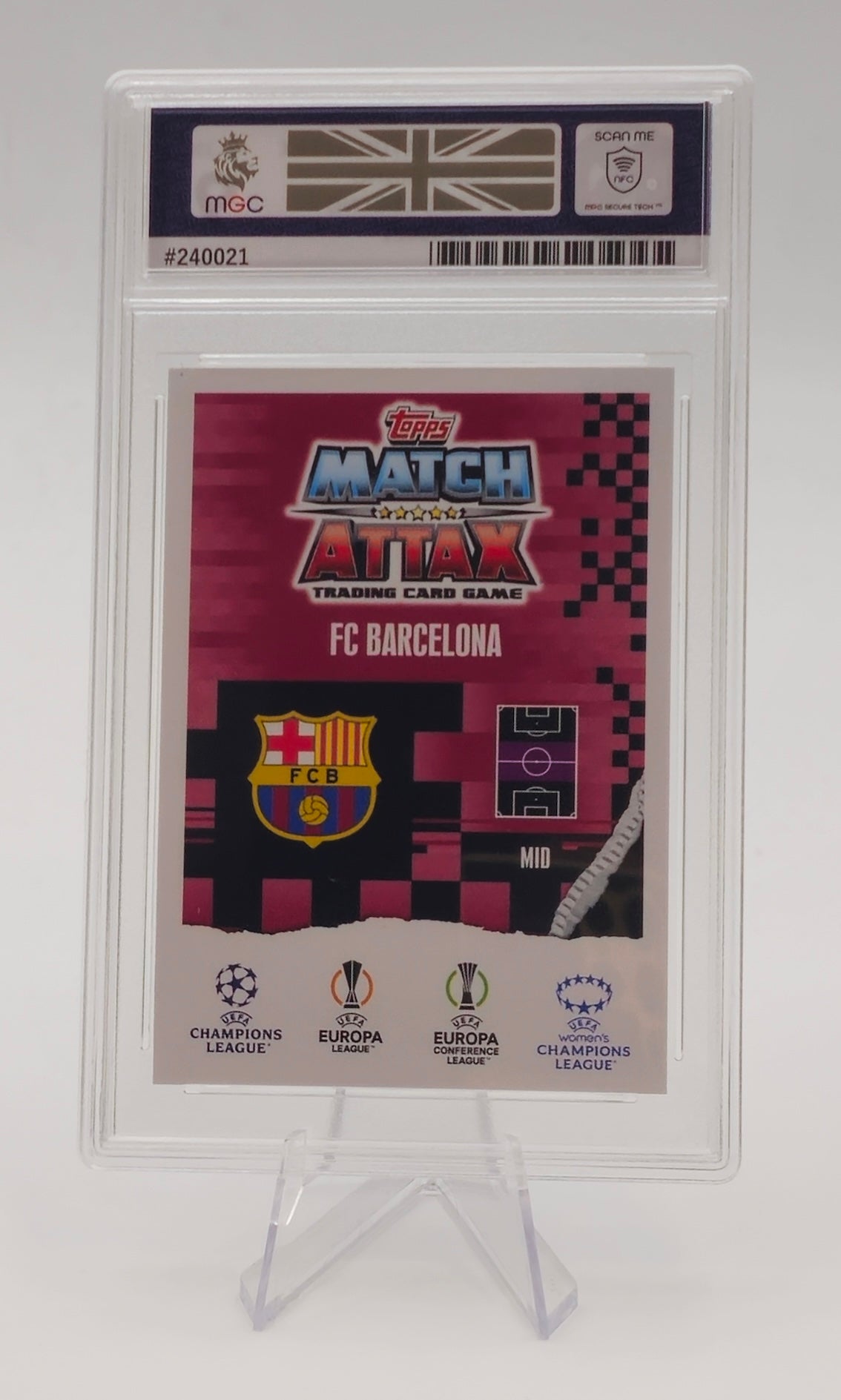 Ronaldinho, Match Attax Extra 2023/2024, 100 Club Legend Trading Card #336, Topps, Barcelona, MGC Graded 9