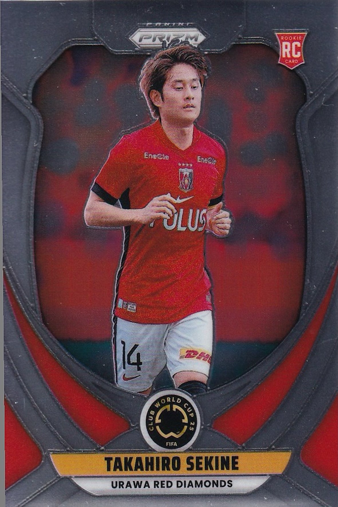 Takahiro Sekine Rookie (RC) Base Card #77 - Panini Prizm FIFA Club World Cup 25 (2025) - Urawa Red Diamonds