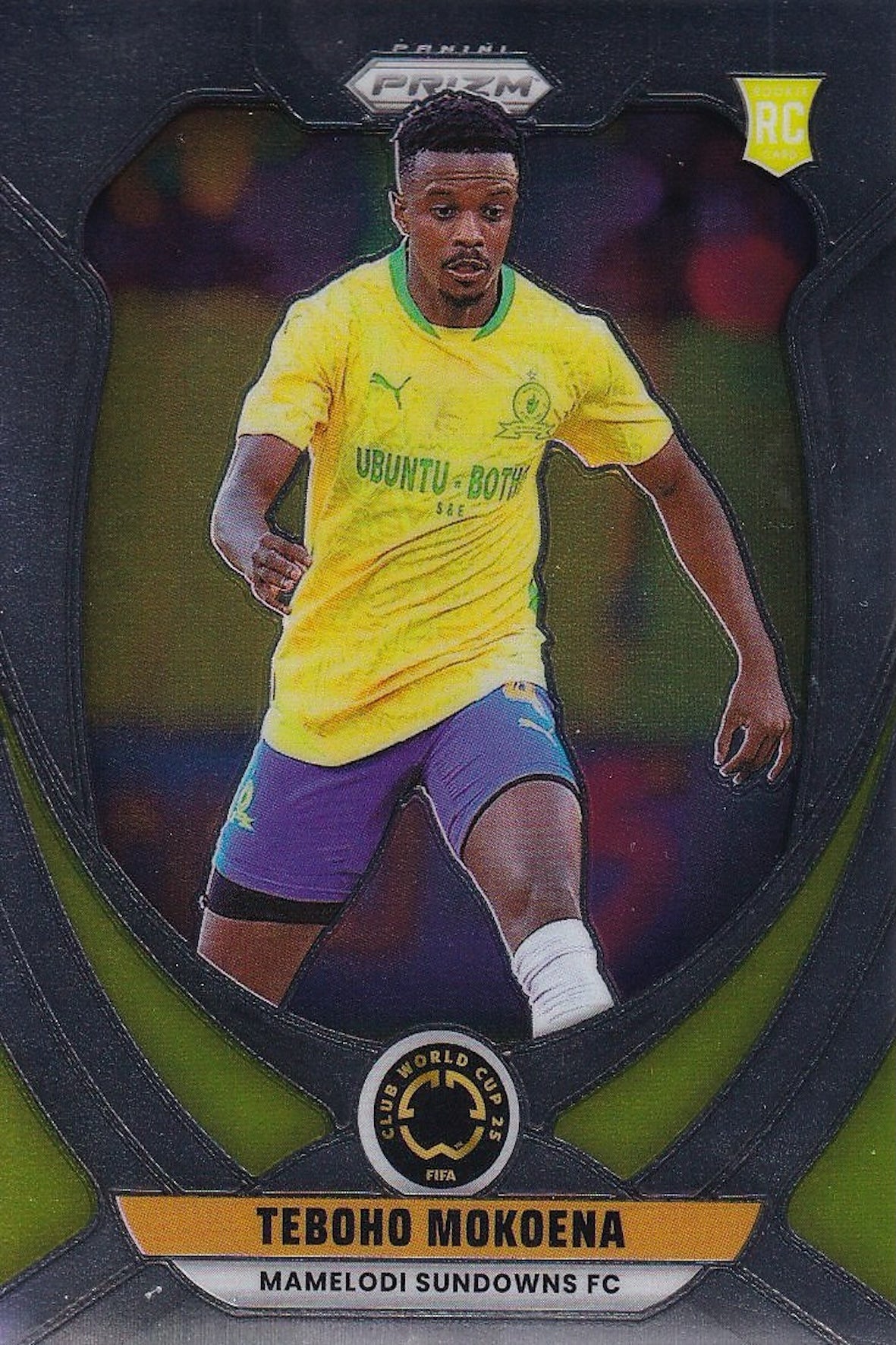 Teboho Mokoena Rookie (RC) Base Card #132 - Panini Prizm FIFA Club World Cup 25 (2025) - Mamelodi Sundowns F.C.