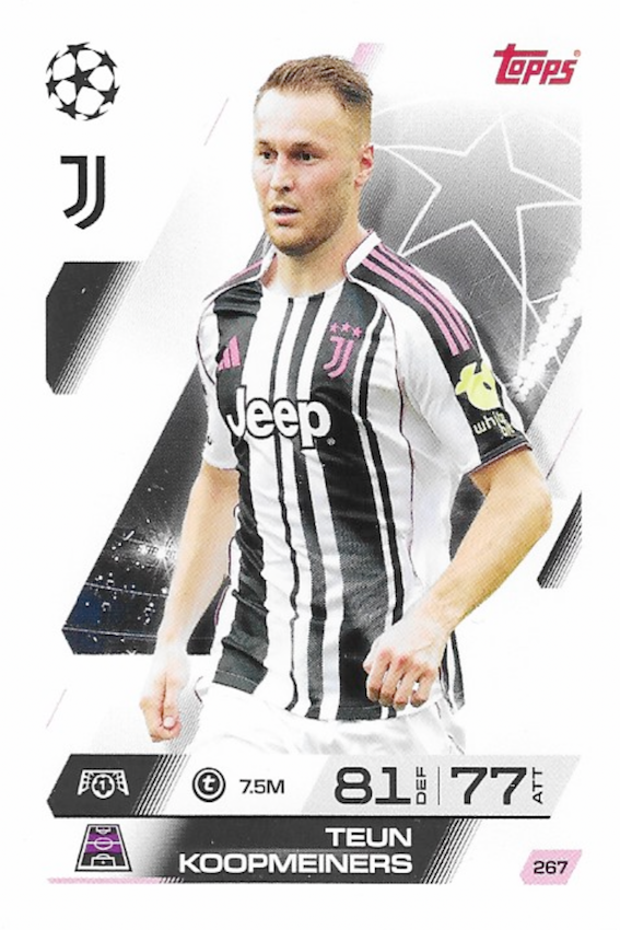 Teun Koopmeiners Base Card #267 - Topps Match Attax 25/26 (2025/2026) Juventus