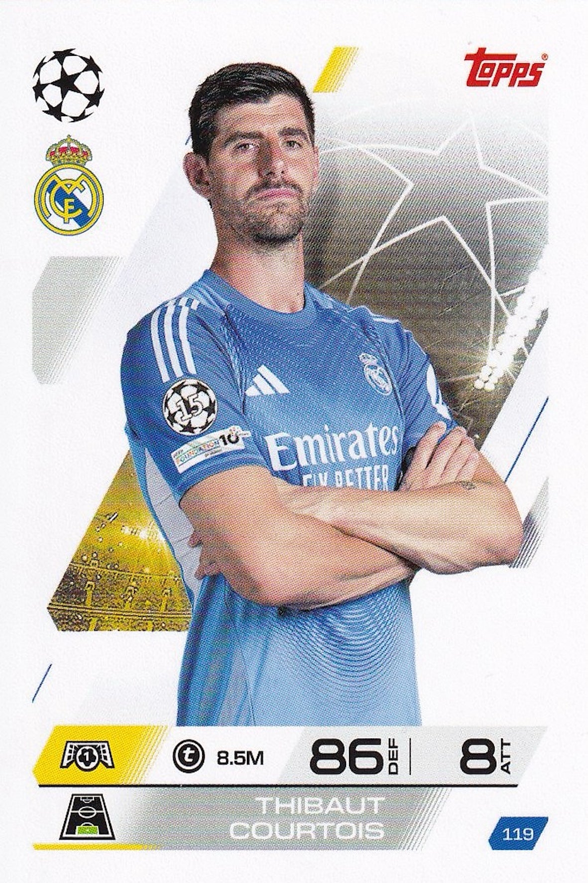 Thibaut Courtois Base Card #119 - Topps Match Attax 25/26 (2025/2026) Real Madrid