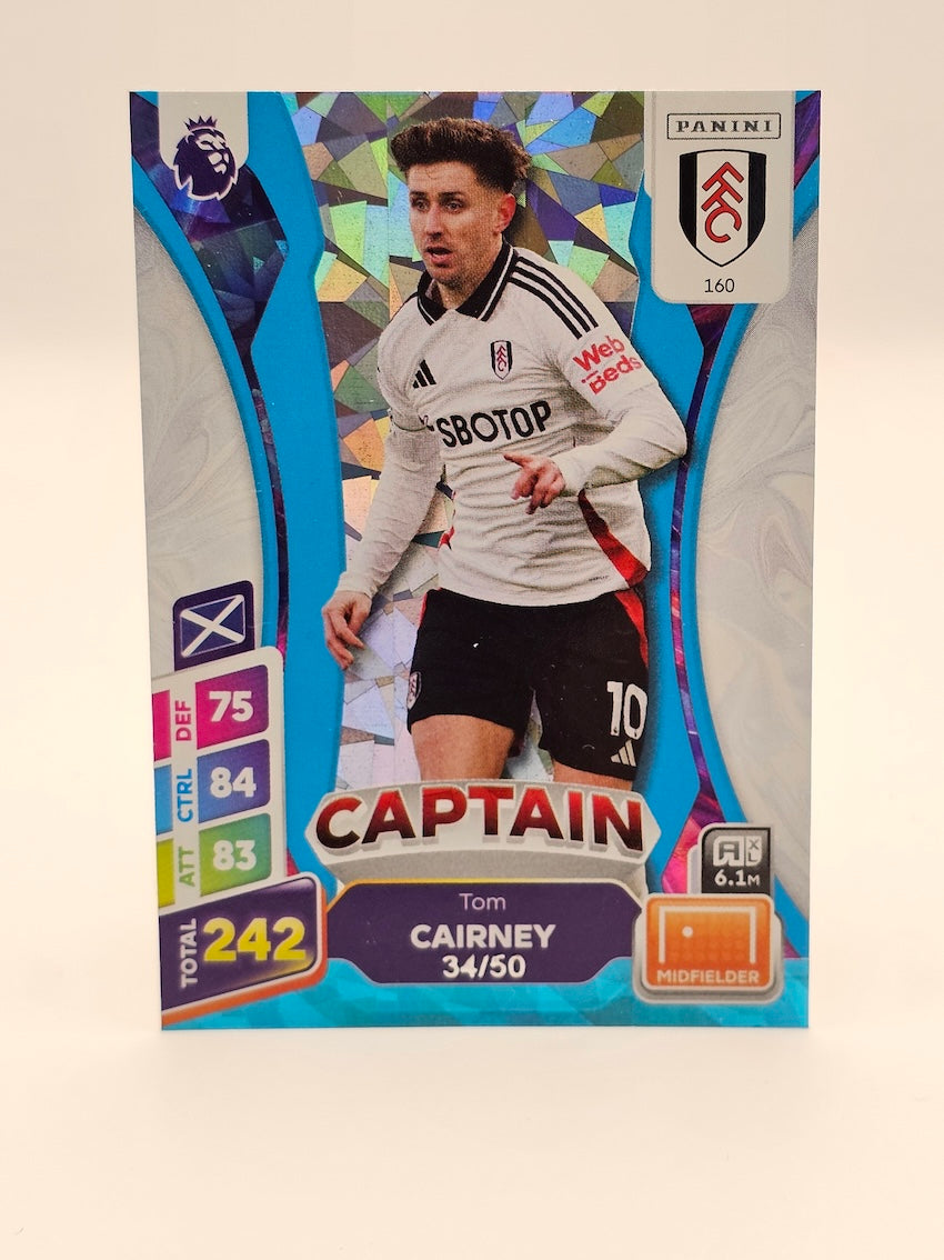 Tom Cairney Blue Parallel Numbered Card #160 - 34/50 - Adrenalyn XL 2025 PLUS