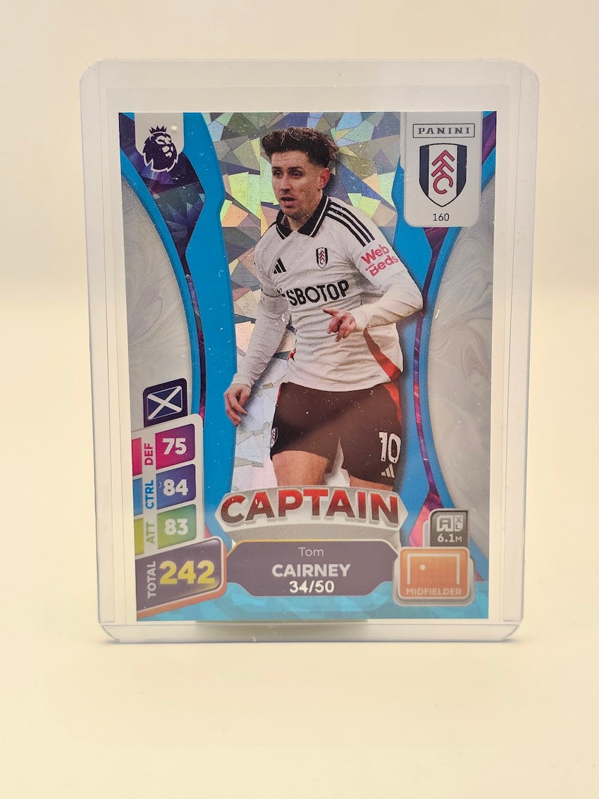 Tom Cairney Blue Parallel Numbered Card #160 - 34/50 - Adrenalyn XL 2025 PLUS