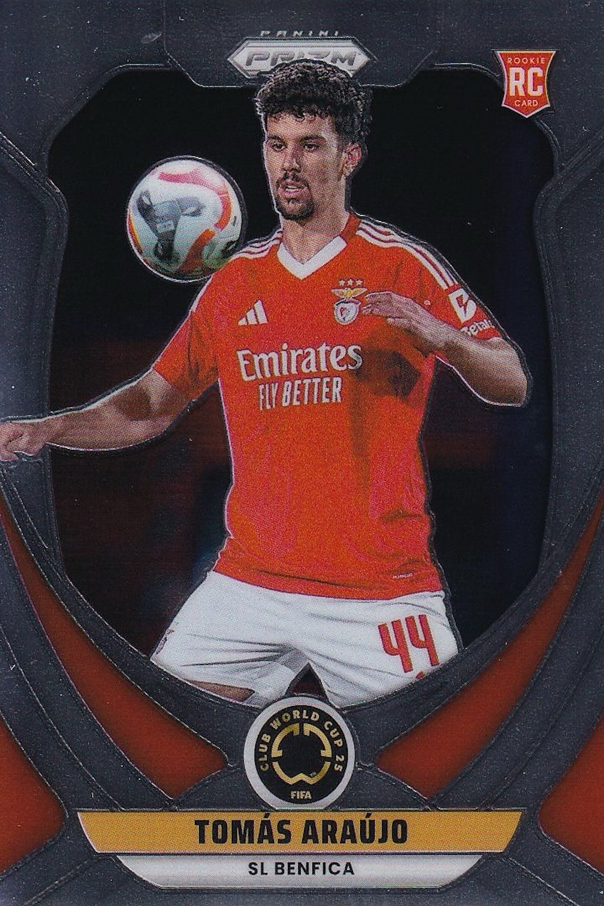 Tomas Araujo Rookie (RC) Base Card #186 - Panini Prizm FIFA Club World Cup 25 (2025) - SL Benfica