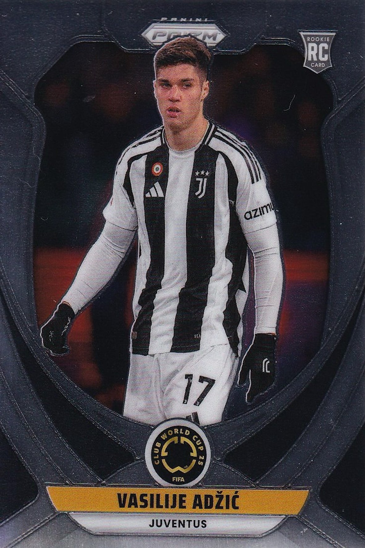 Vasilije Adzic Rookie (RC) Base Card #126 - Panini Prizm FIFA Club World Cup 25 (2025) - Juventus
