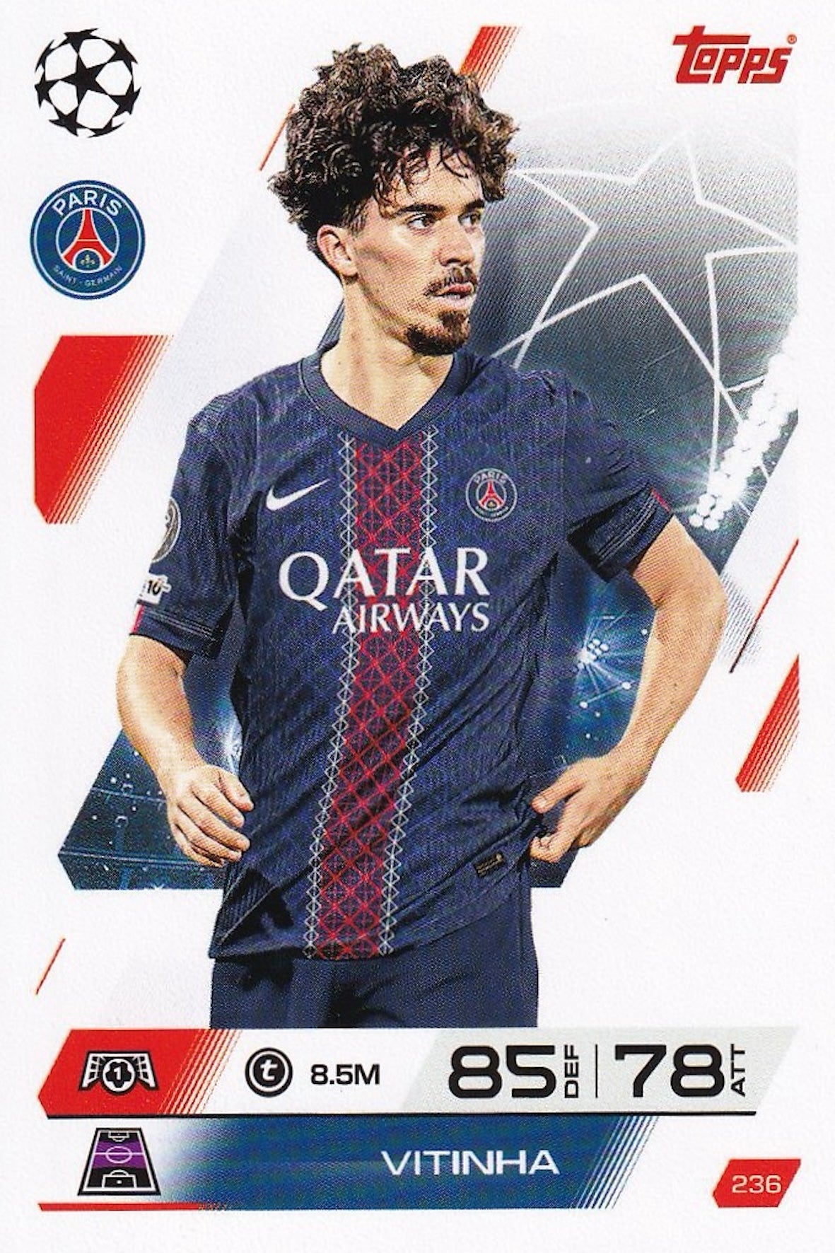 Vitinha Base Card #236 - Topps Match Attax 25/26 (2025/2026) PSG