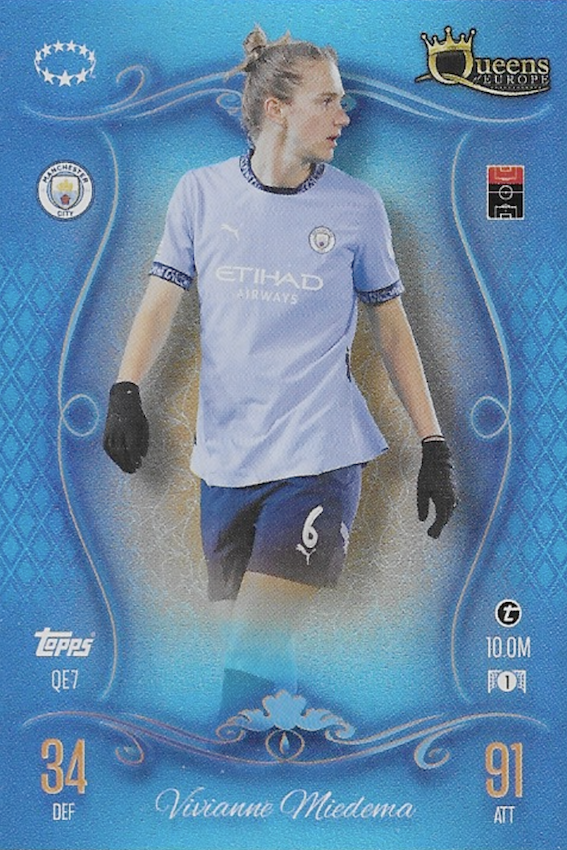 Vivianne Miedema Queens Of Europe QE7 Card - Topps Match Attax 24/25 (2024/2025) - Manchester City