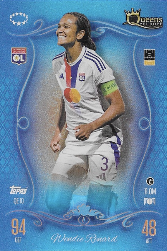 Wendie Renard Queens of Europe Card #QE10 - Topps Match Attax 24/25 (2024/2025) - Olympique Lyonnais