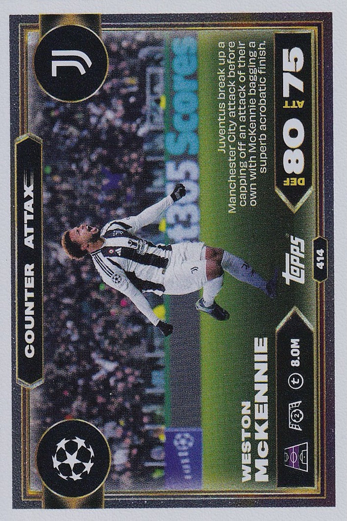 Weston McKennie Counter Attax Card #414 - Topps Match Attax 25/26 (2025/2026) Juventus