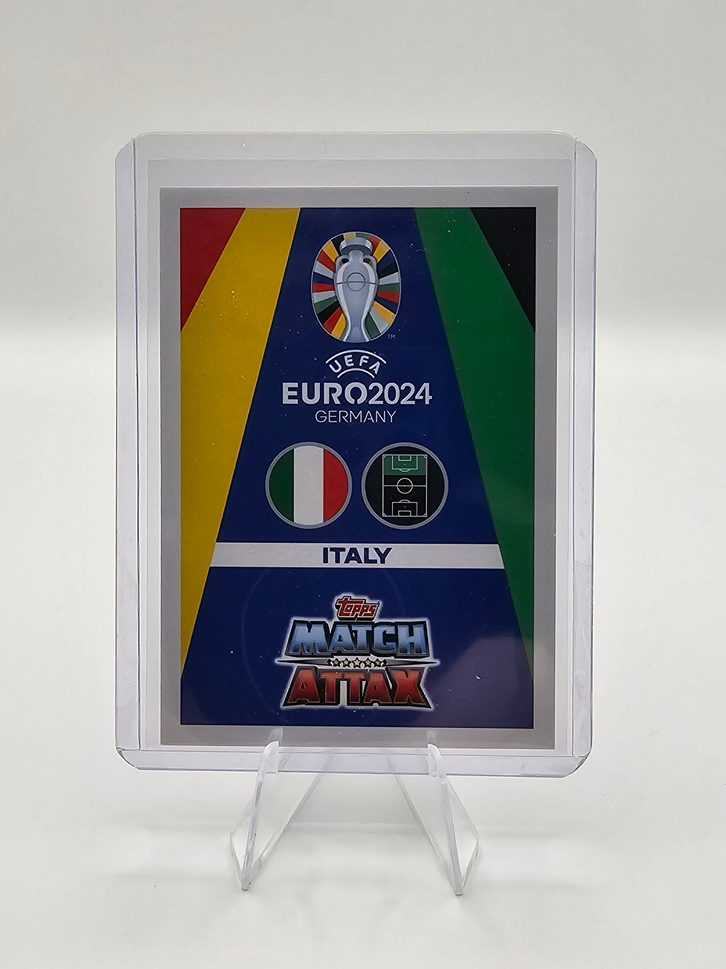 Wilfried Gnonto Blue Crystal Parallel Card #ITA16 - Topps Match Attax Euro 2024 (Rear)