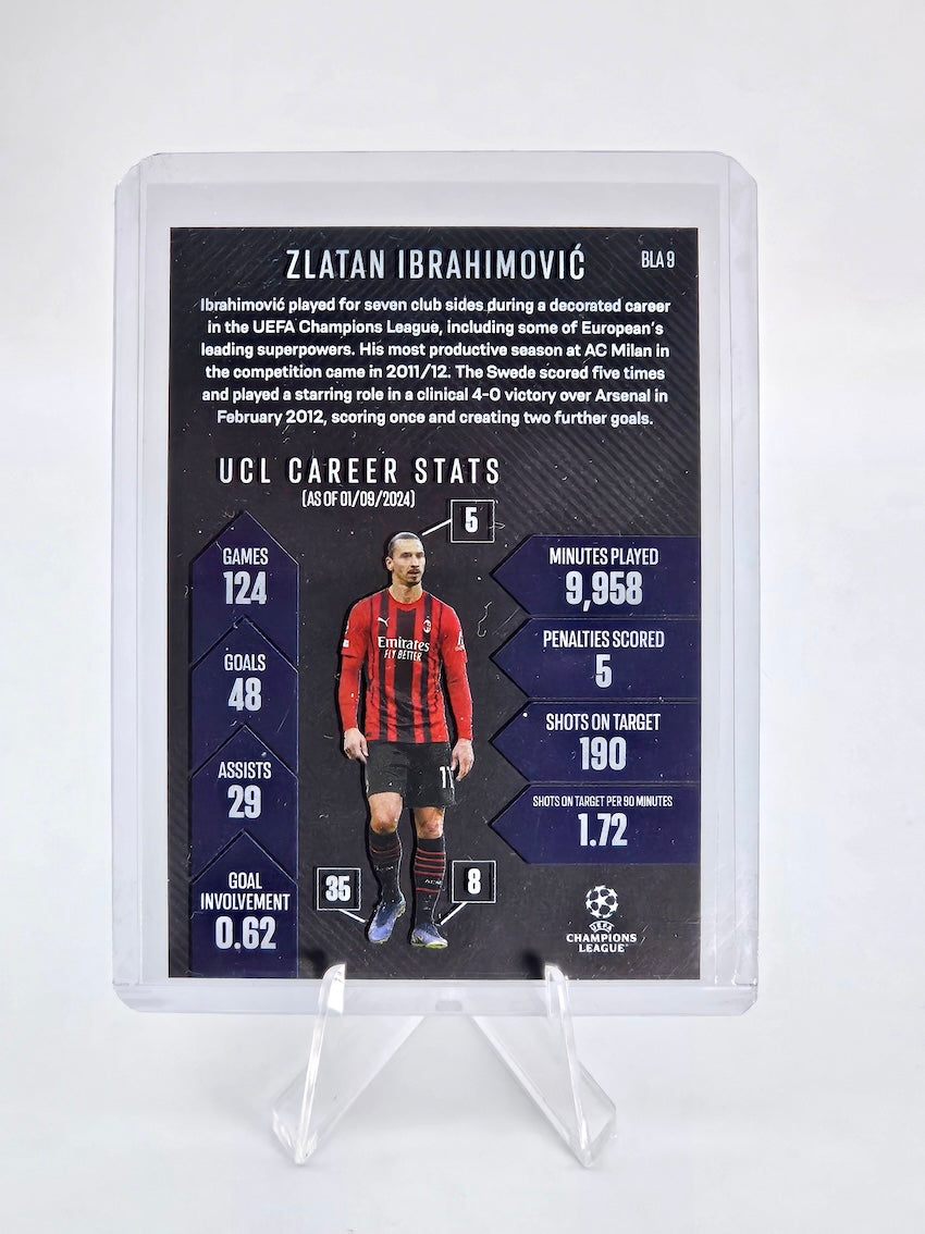 Zlatan Ibrahimovic Black Edge Edition Card #BLA9 - Topps Match Attax Extra 24/25 (2024/2025)