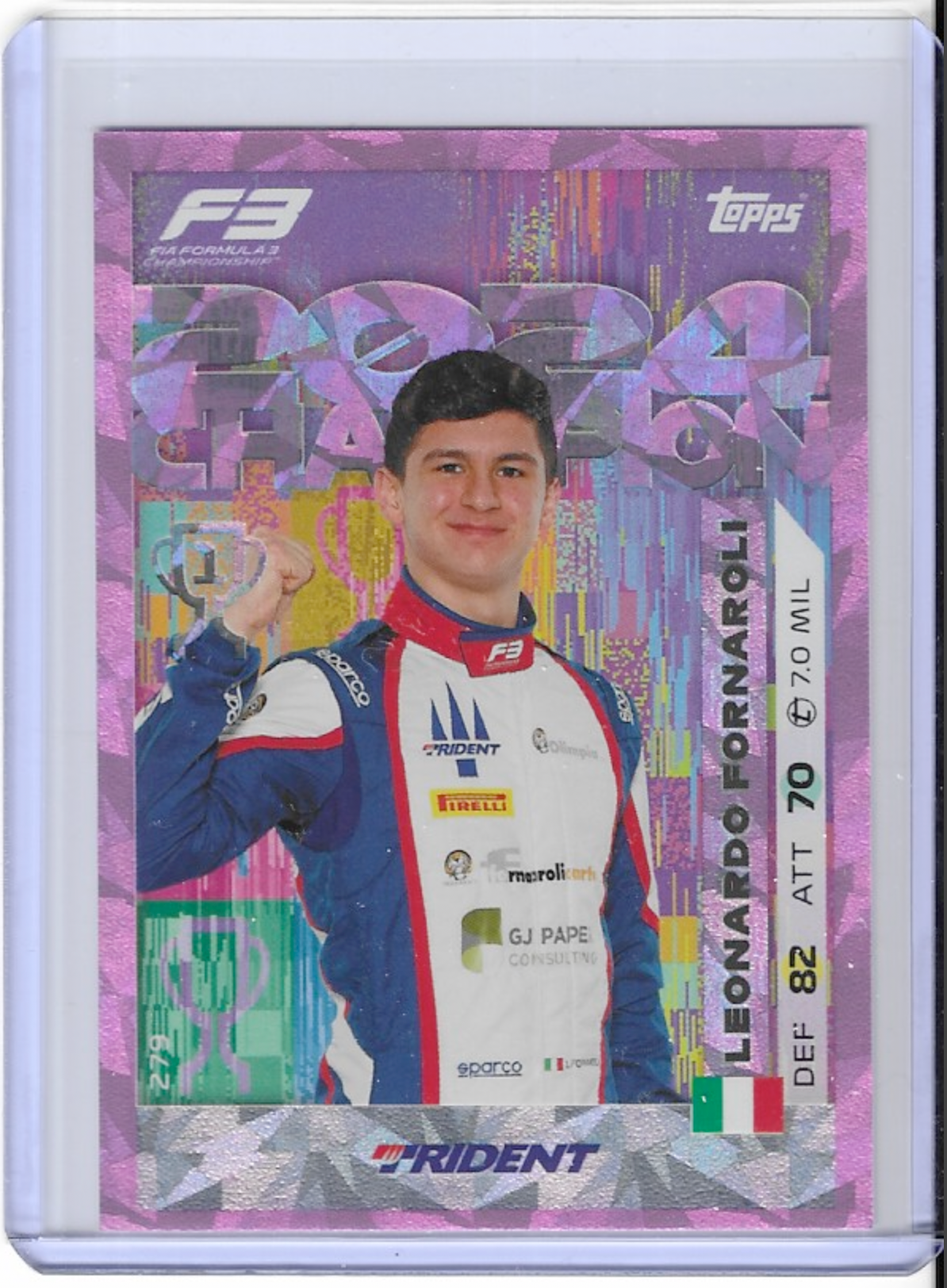 Leonardo Fornaroli Pink Parallel #279, Topps Turbo Attax 2025, MINT!