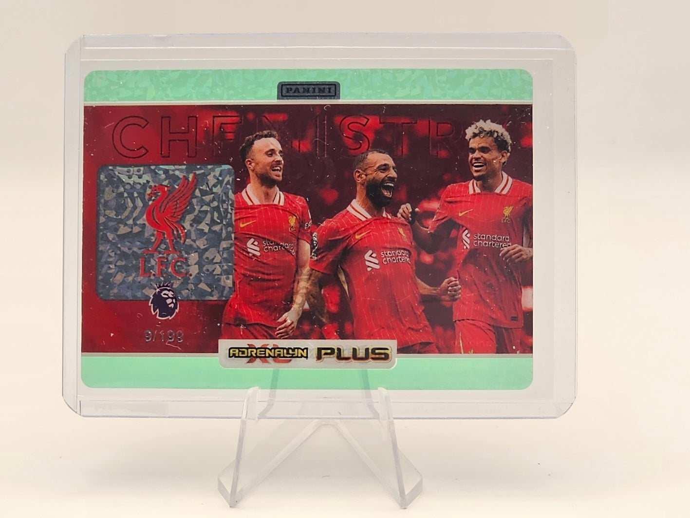 Panini Adrenalyn XL Plus 2025 Liverpool Chemistry Green Parallel 9/199 Card MINT