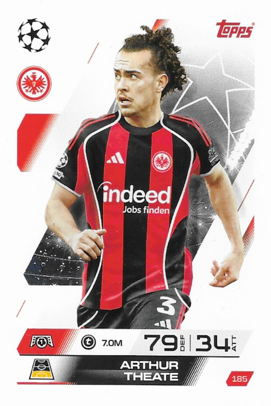 Arthur Theate Base Card #185 - Topps Match Attax 25/26 (2025/2026) Eintracht Frankfurt