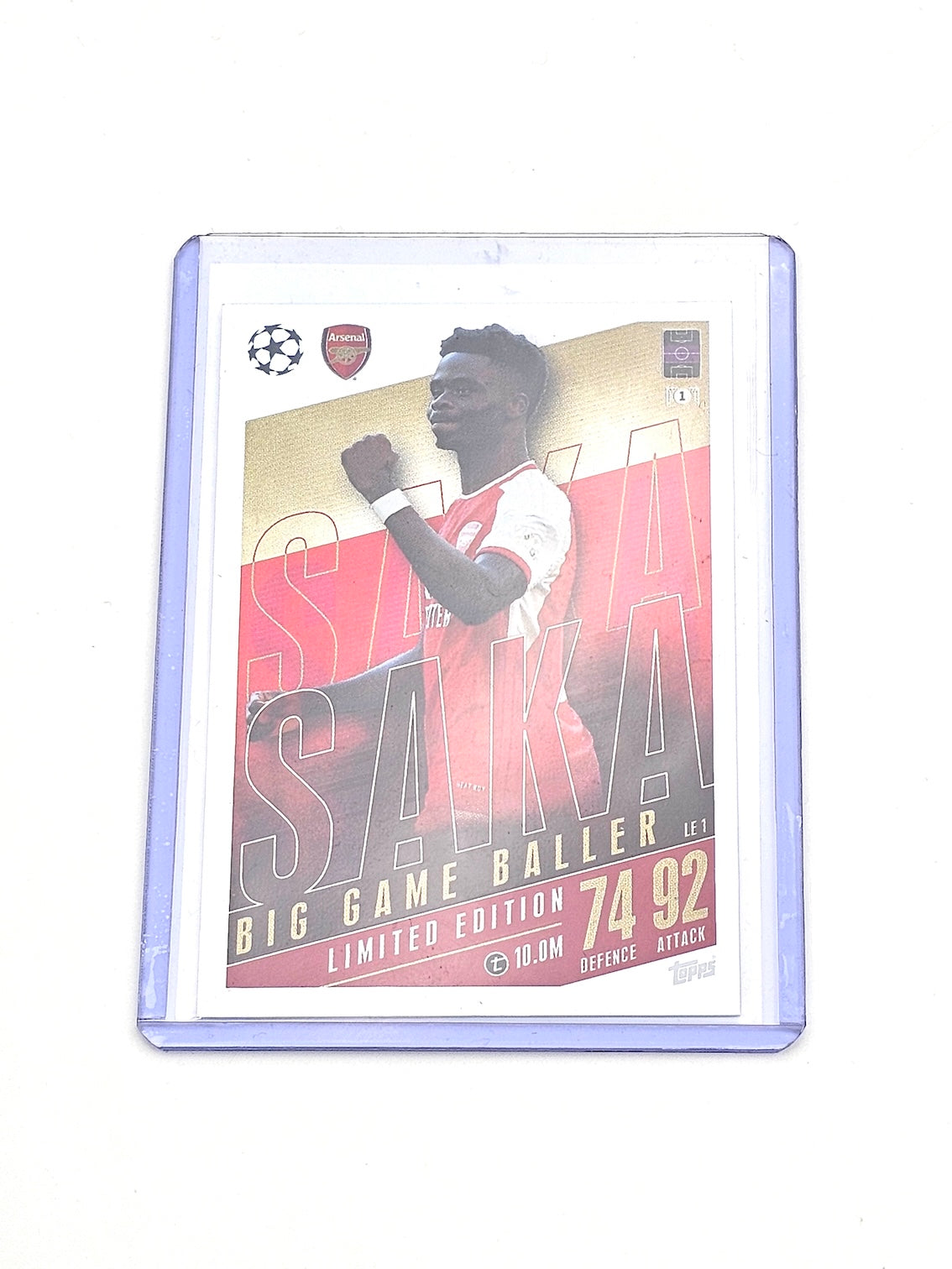 Saka Limited Edition Big Game Baller Card #LE1 - TOPPS MATCH ATTAX Extra 23/24 (2023/2024) - Arsenal