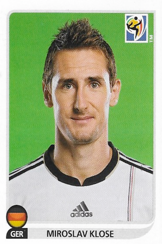 #275 Miroslav Klose Panini Sticker - South Africa 2010 World Cup