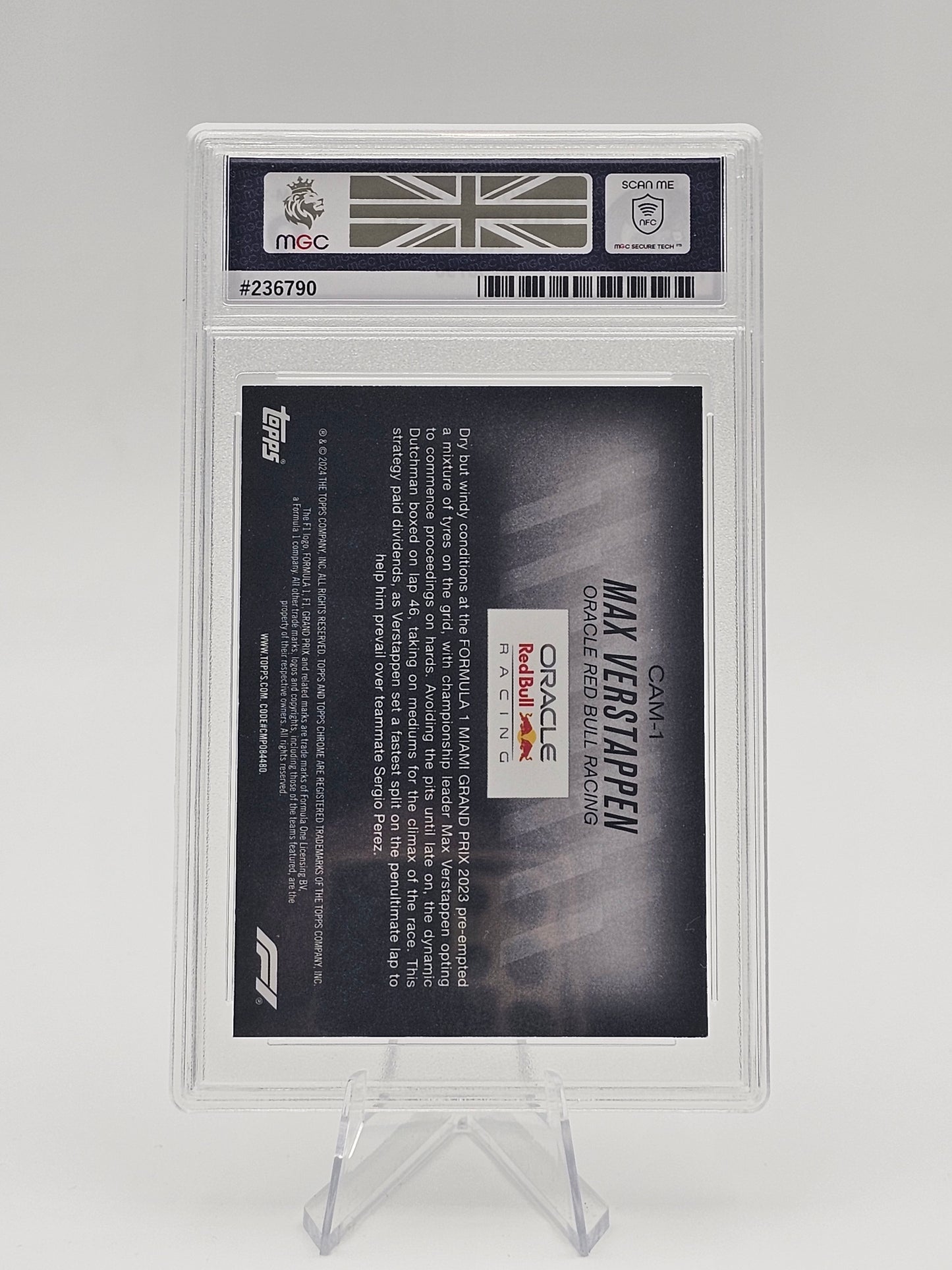 Max Verstappen 2024 Topps Chrome #CAM-1 Camber MGC Mint 9 Graded Card, F1 Racing, Red Bull, Formula 1, Sports Memorabilia